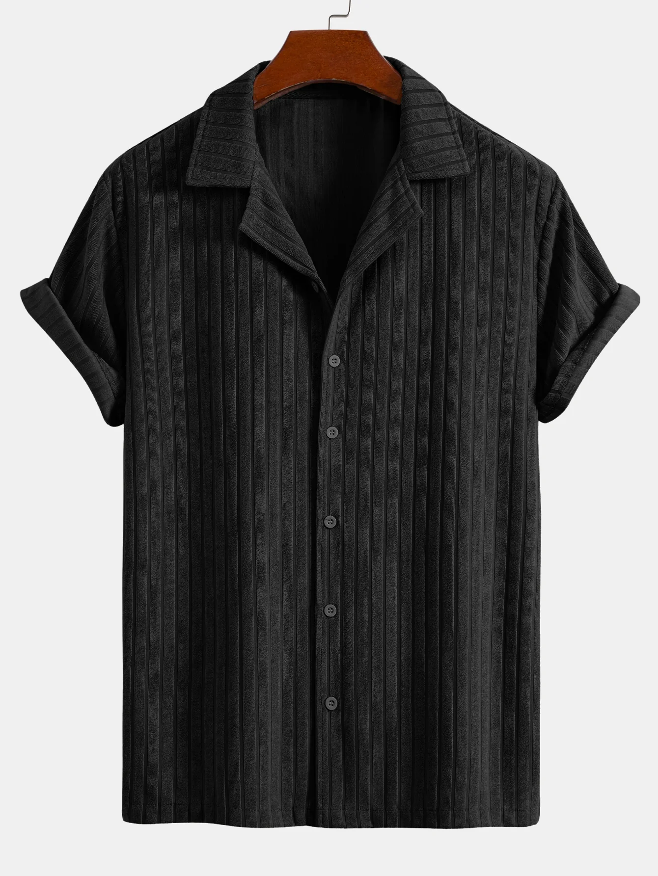 Striped Terry Cuban Shirt & Striped Terry Cuban Shorts - Image 7