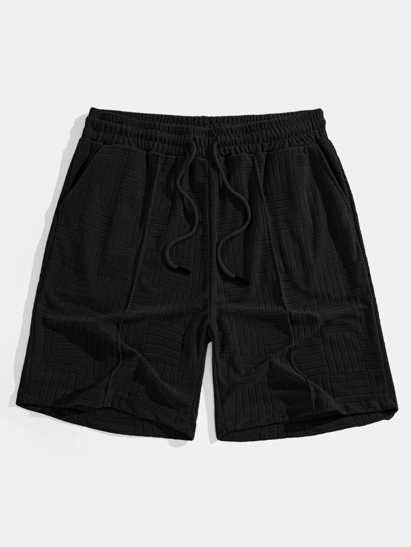 Gestreifter Frottee-Textur Bogen Saum T-Shirt & Shorts - Image 10