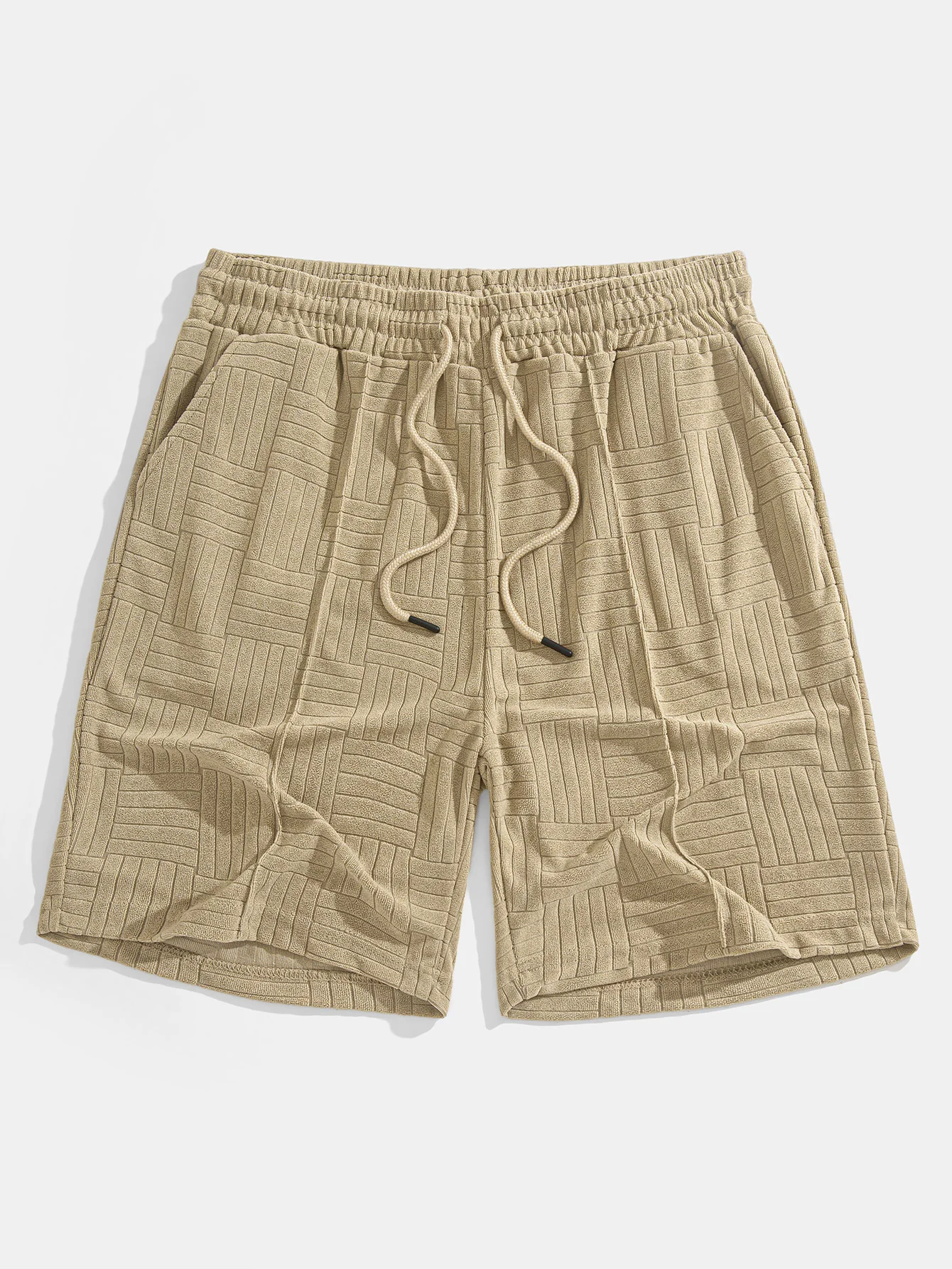 Gestreifter Frottee-Textur Bogen Saum T-Shirt & Shorts - Image 11