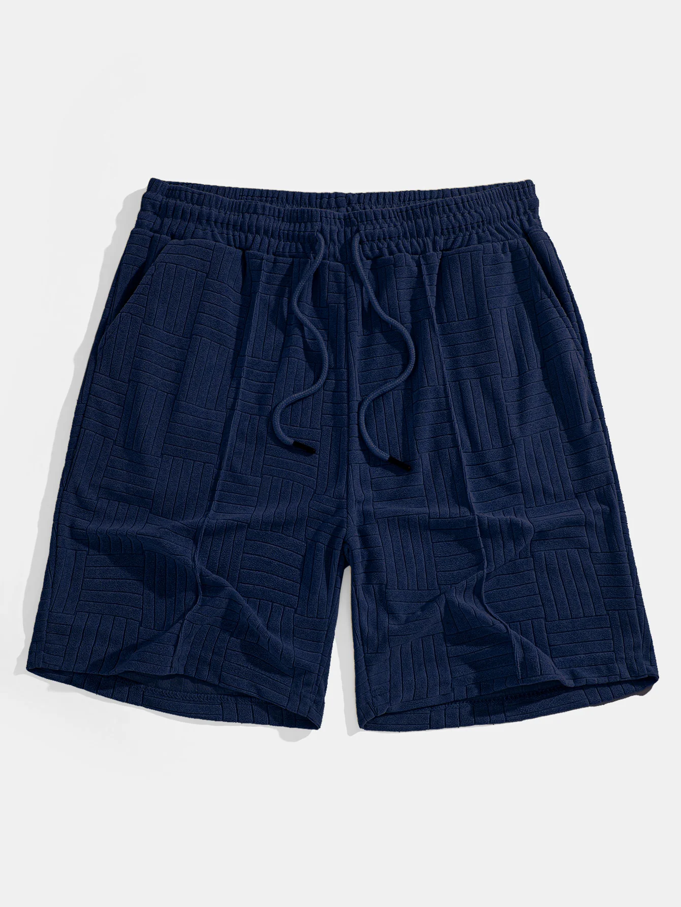 Gestreifter Frottee-Textur Bogen Saum T-Shirt & Shorts - Image 13