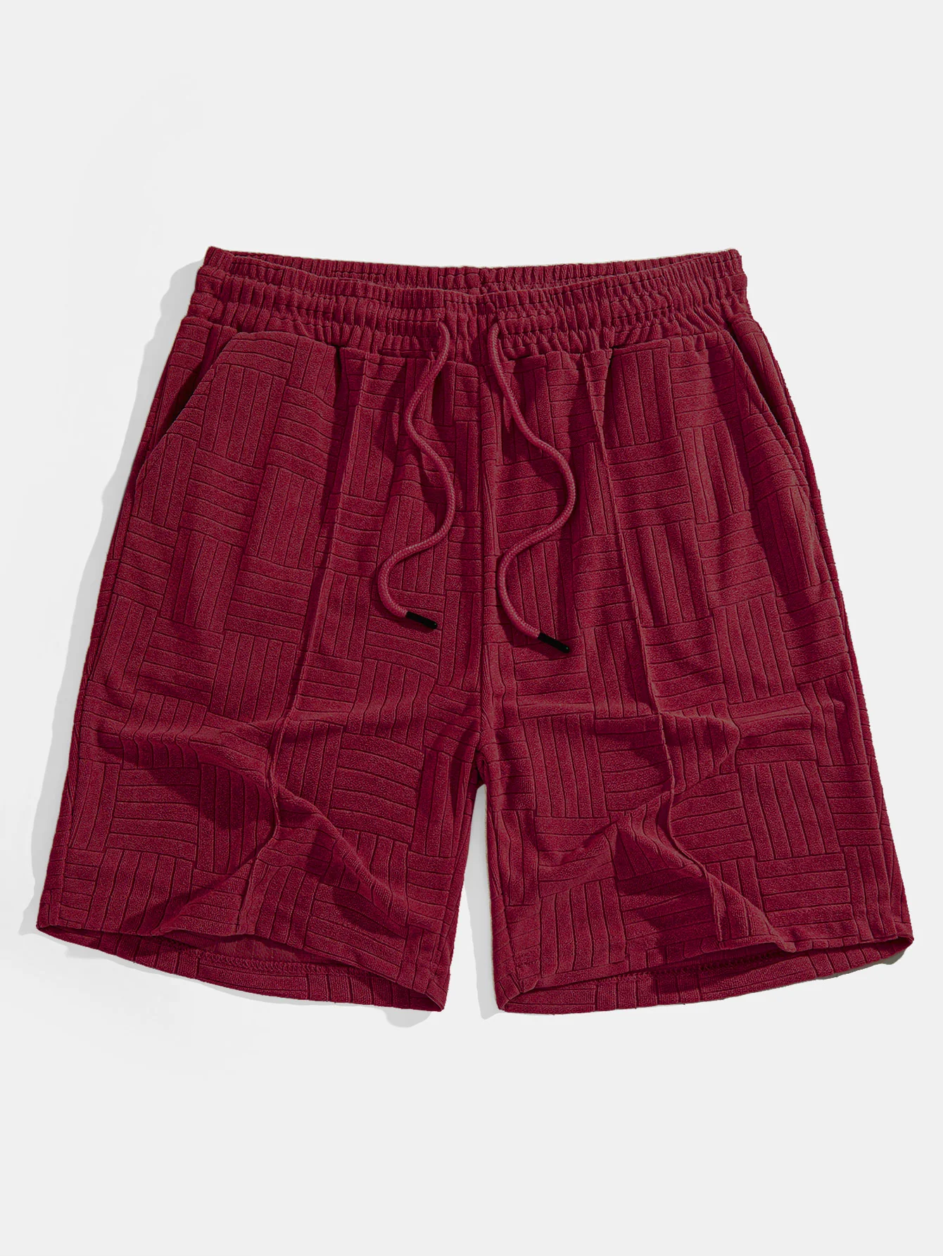 Gestreifter Frottee-Textur Bogen Saum T-Shirt & Shorts - Image 14