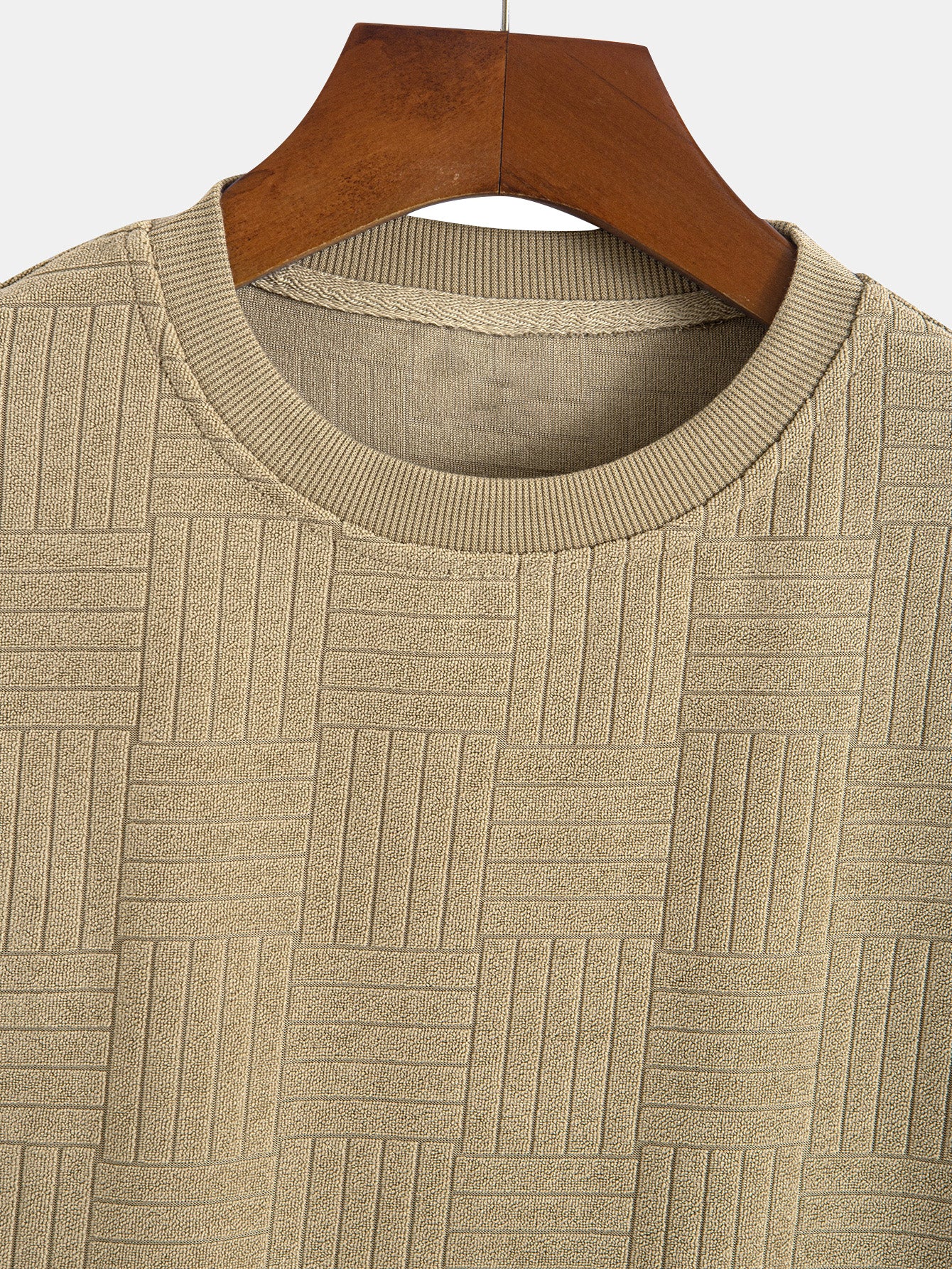 Gestreifter Frottee-Textur Bogen Saum T-Shirt & Shorts - Image 15