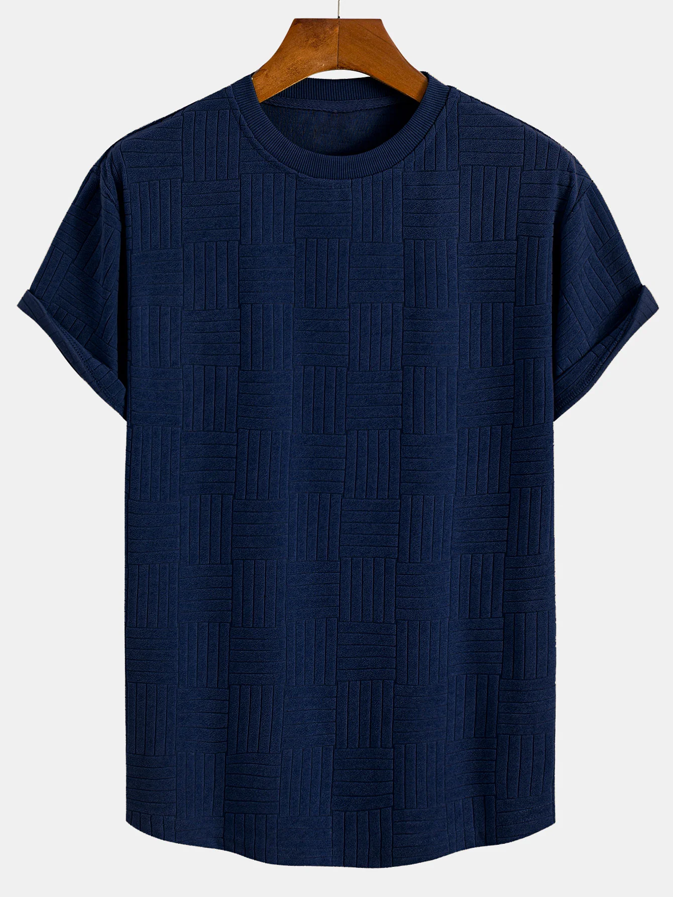 Gestreifter Frottee-Textur Bogen Saum T-Shirt & Shorts - Image 8