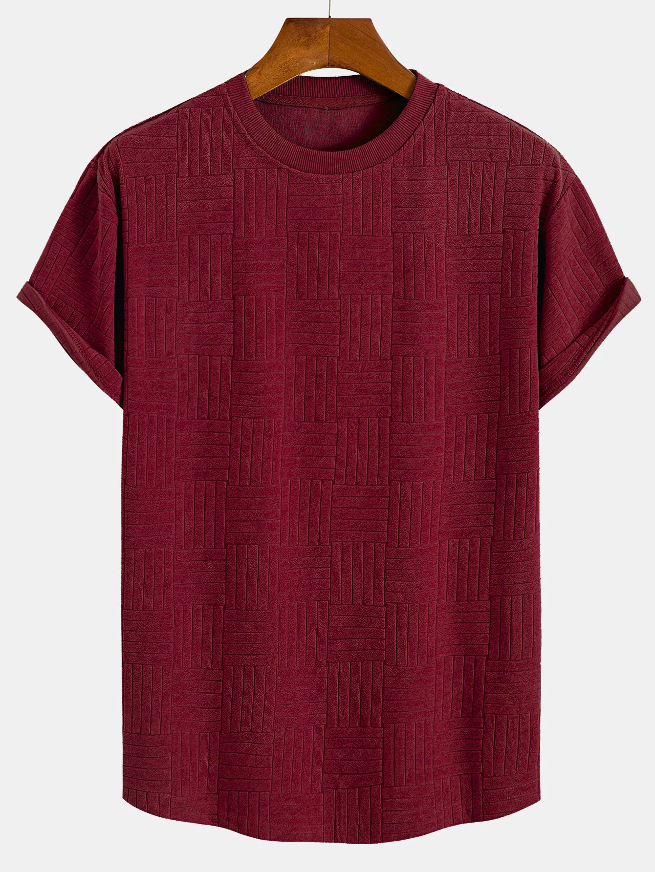 Gestreifter Frottee-Textur Bogen Saum T-Shirt & Shorts - Image 9