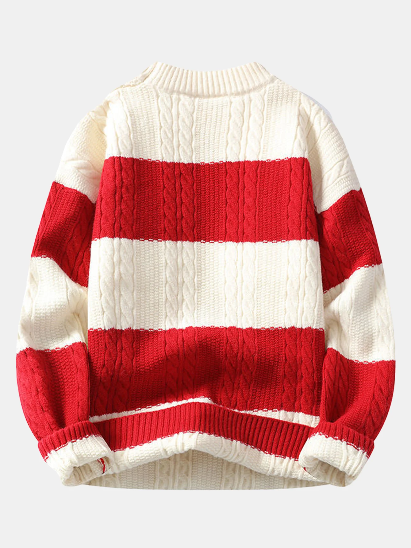 Striped Twist Jacquard Sweater - Image 6
