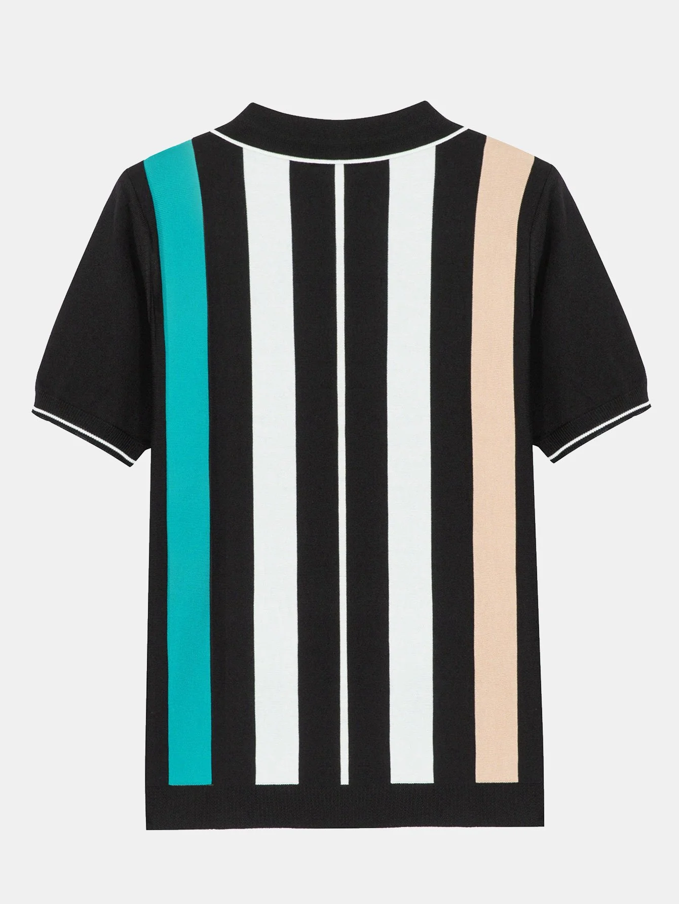 Gestreifter Zip-Pullover Polo - Image 2