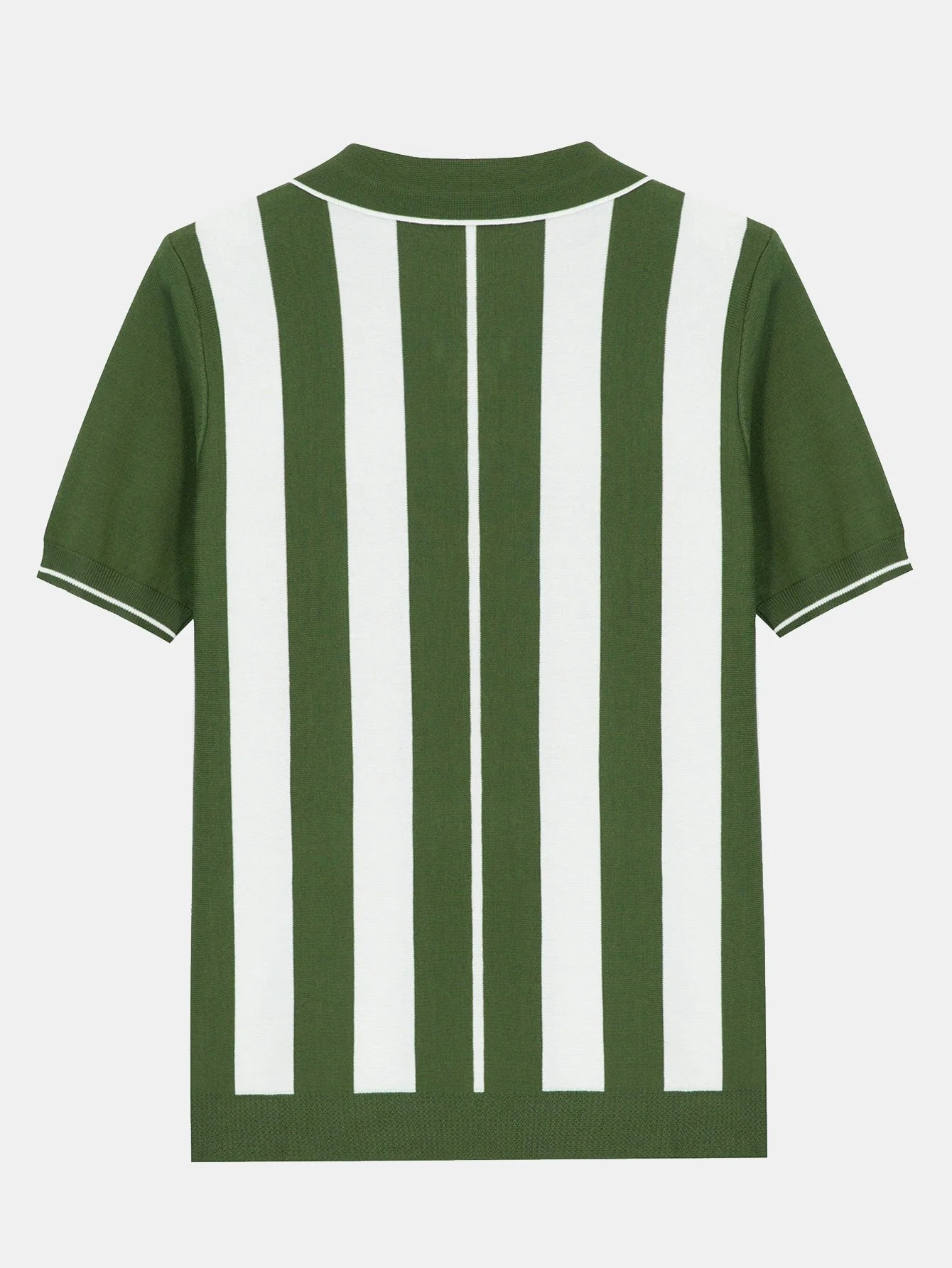 Gestreifter Zip-Pullover Polo - Image 4