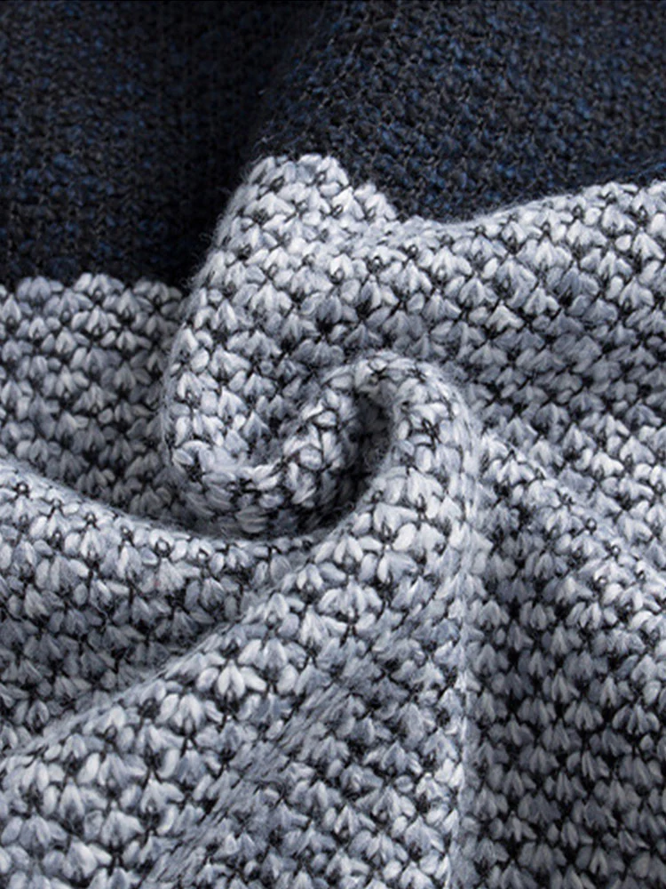 Gestreifter Reißverschluss Kapuzenpullover - Image 10