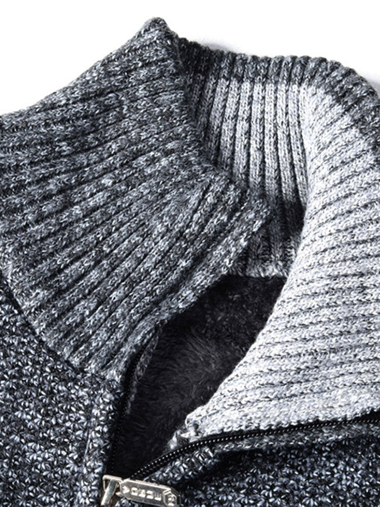 Gestreifter Reißverschluss-Pullover - Image 11