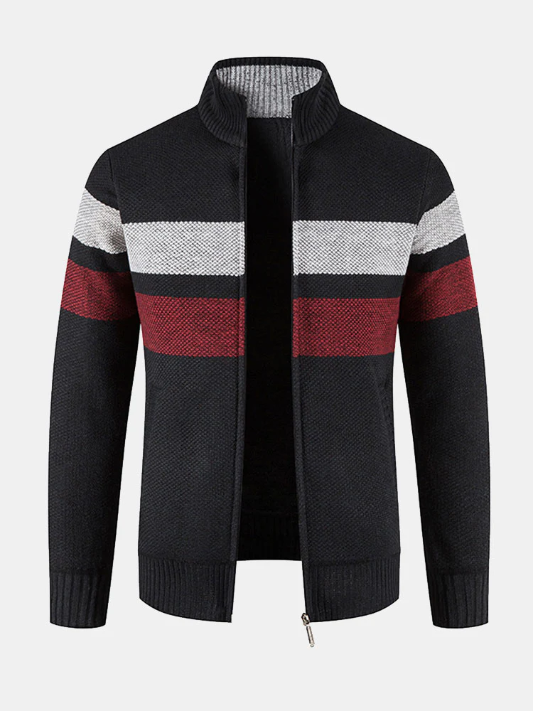 Gestreifter Reißverschluss-Pullover - Image 7