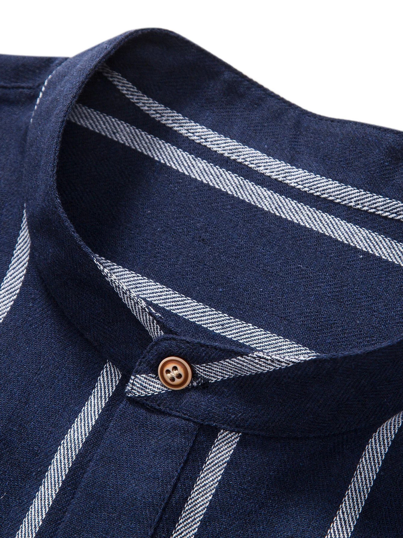Streifen Baumwolle Henley Shirts - Image 4