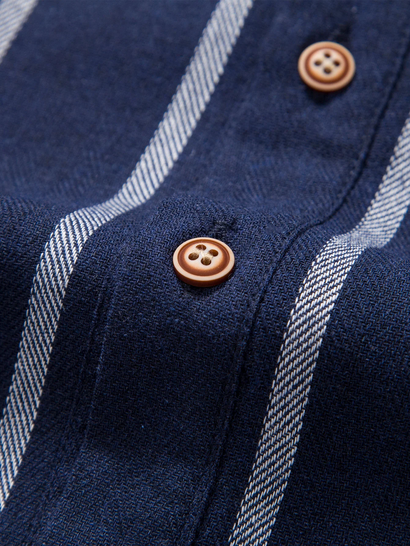 Streifen Baumwolle Henley Shirts - Image 5