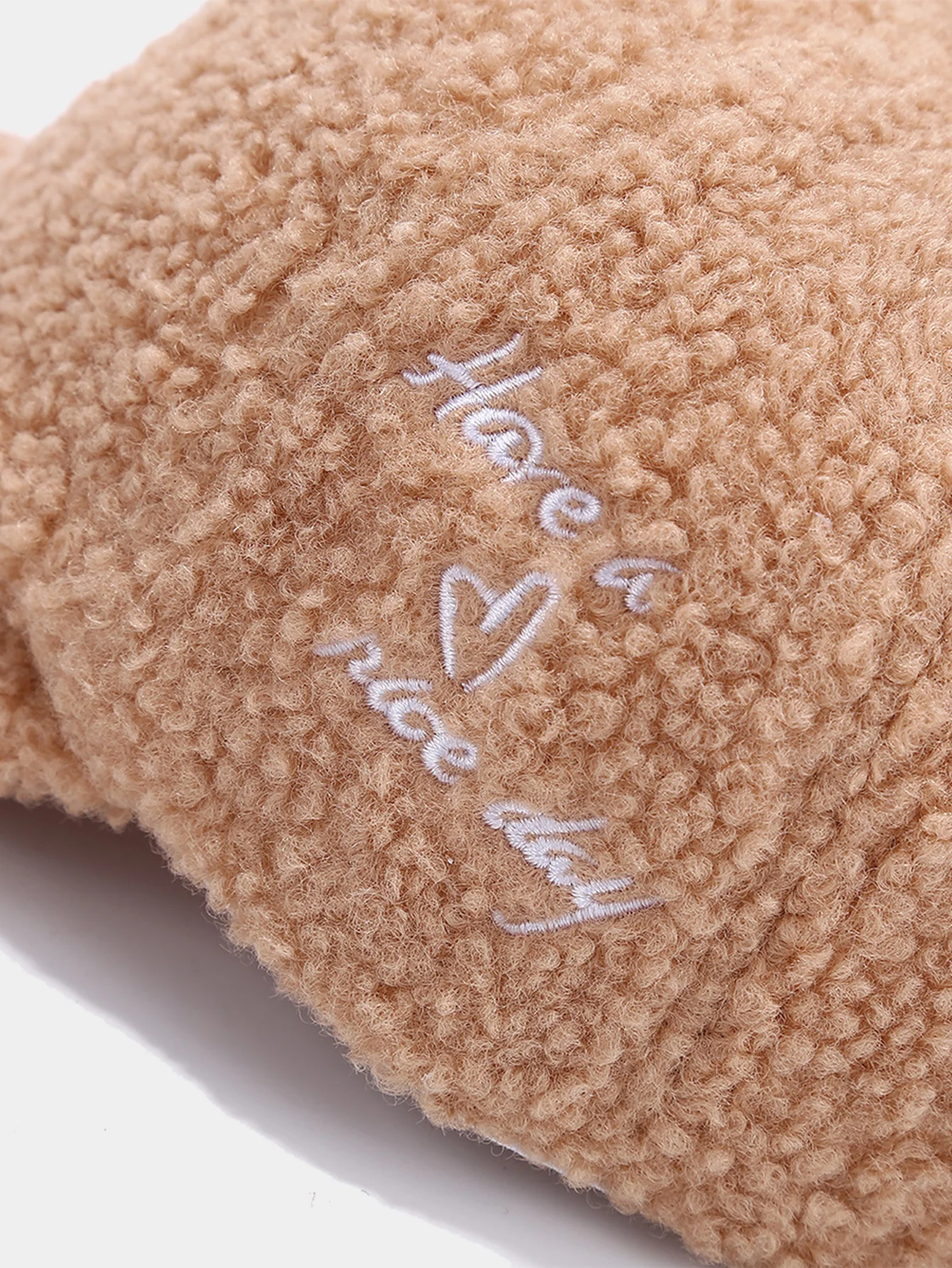 Stylish Plush Baseball Cap With Heart And Letter Embroidery - Image 10