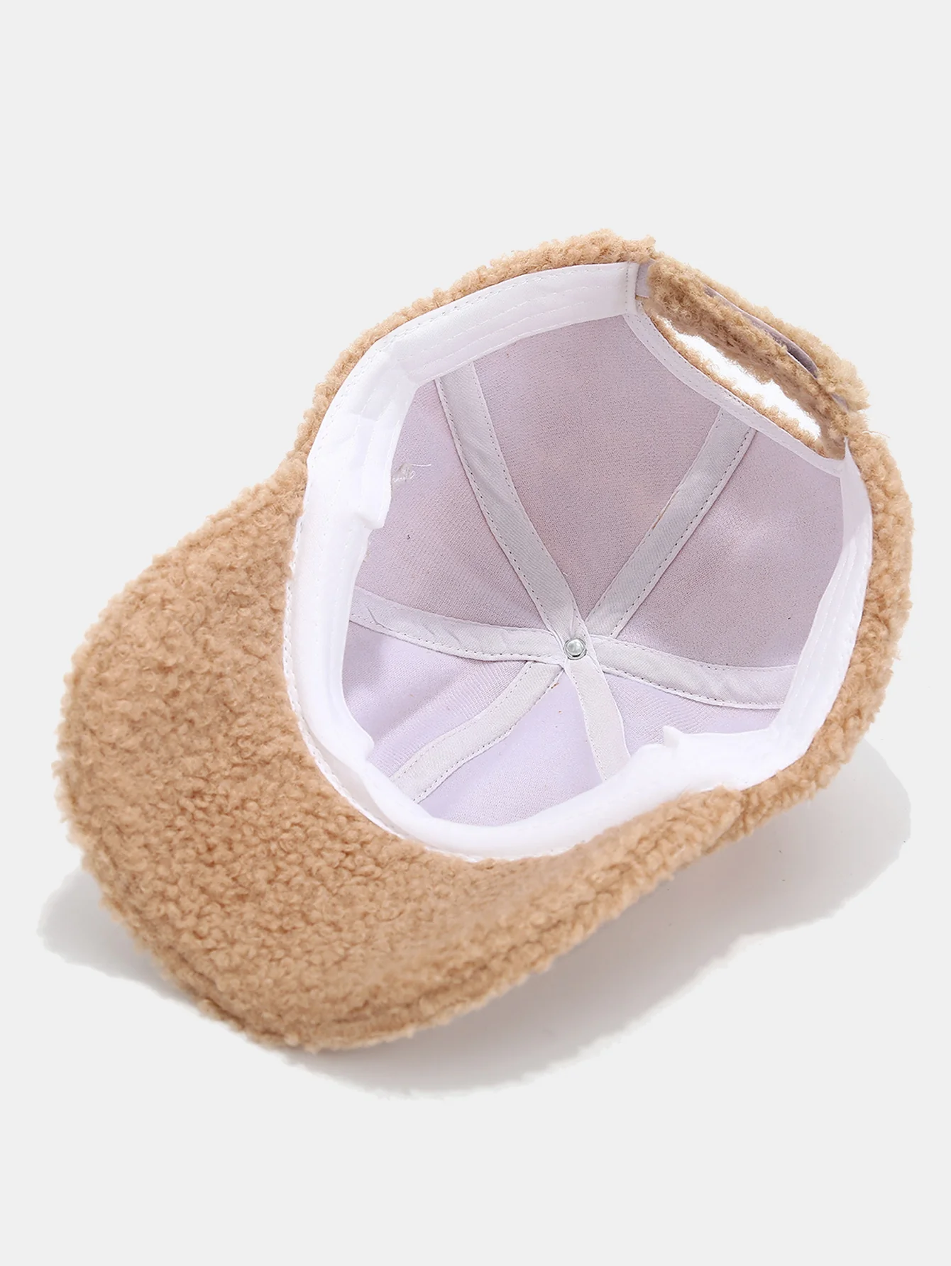 Stylish Plush Baseball Cap With Heart And Letter Embroidery - Image 8