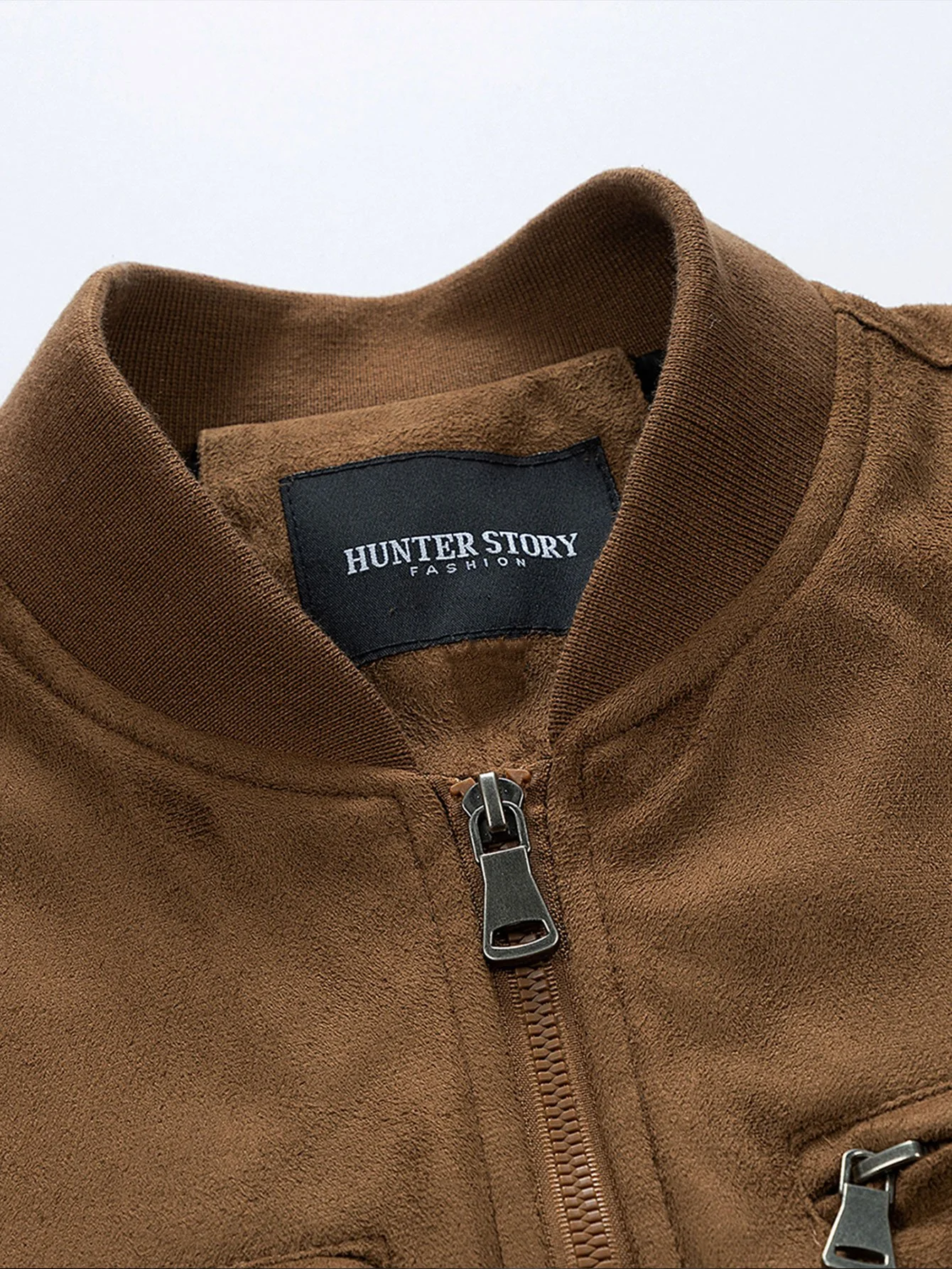 Wildleder-Bomberjacke mit gestepptem Futter - Image 10