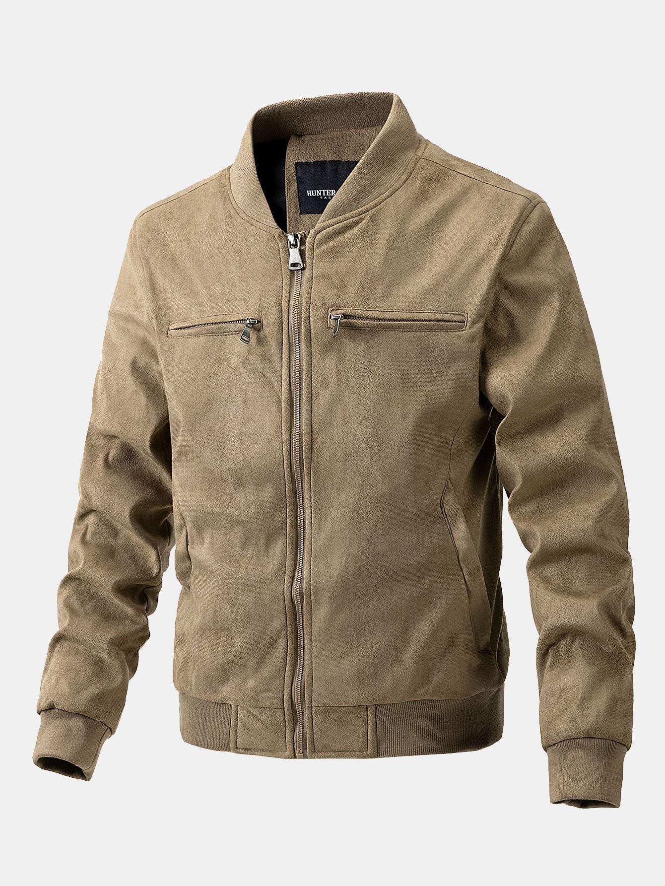 Wildleder-Bomberjacke mit gestepptem Futter - Image 2