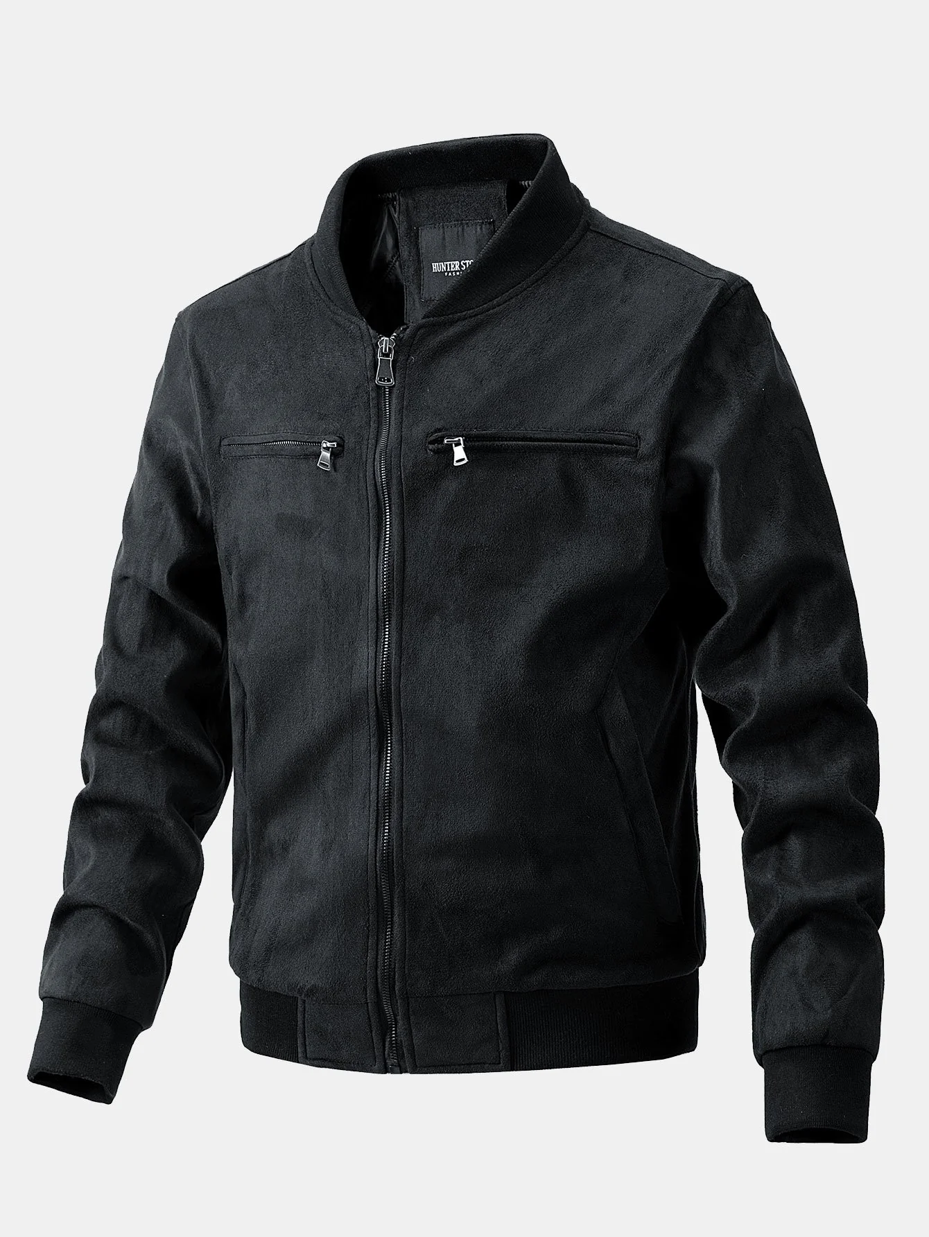 Wildleder-Bomberjacke mit gestepptem Futter - Image 3
