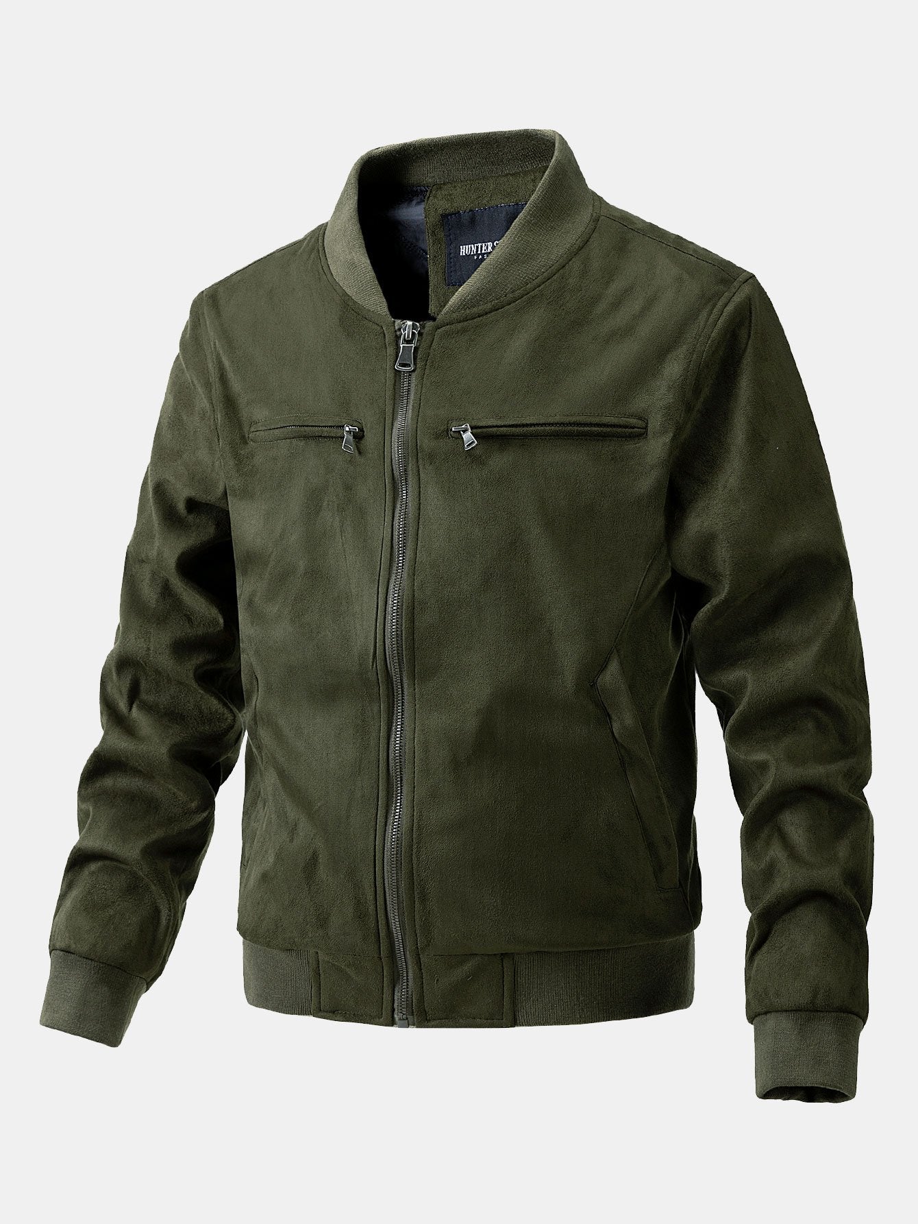 Wildleder-Bomberjacke mit gestepptem Futter - Image 4