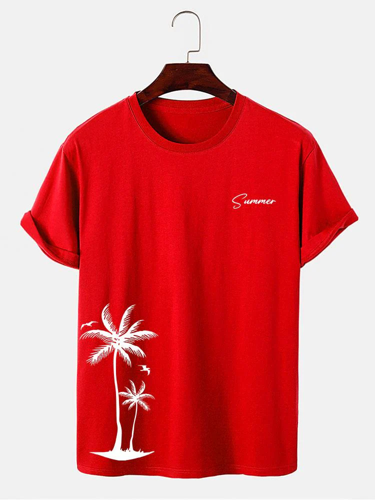 Sommer Palmenbaum Druck T-Shirt - Image 11