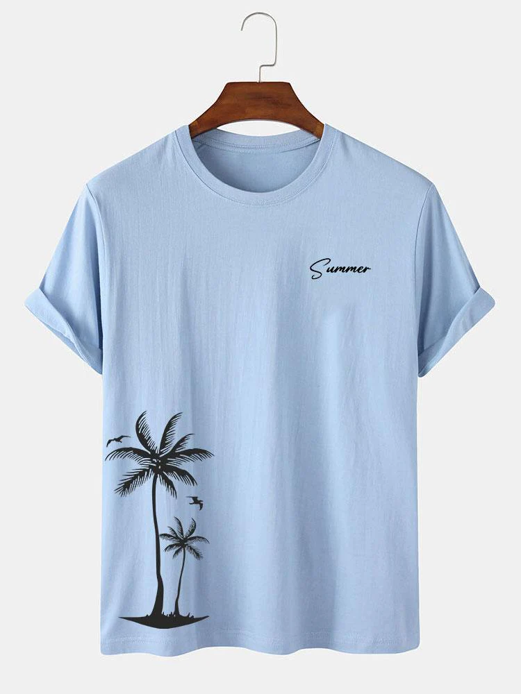 Sommer Palmenbaum Druck T-Shirt - Image 3