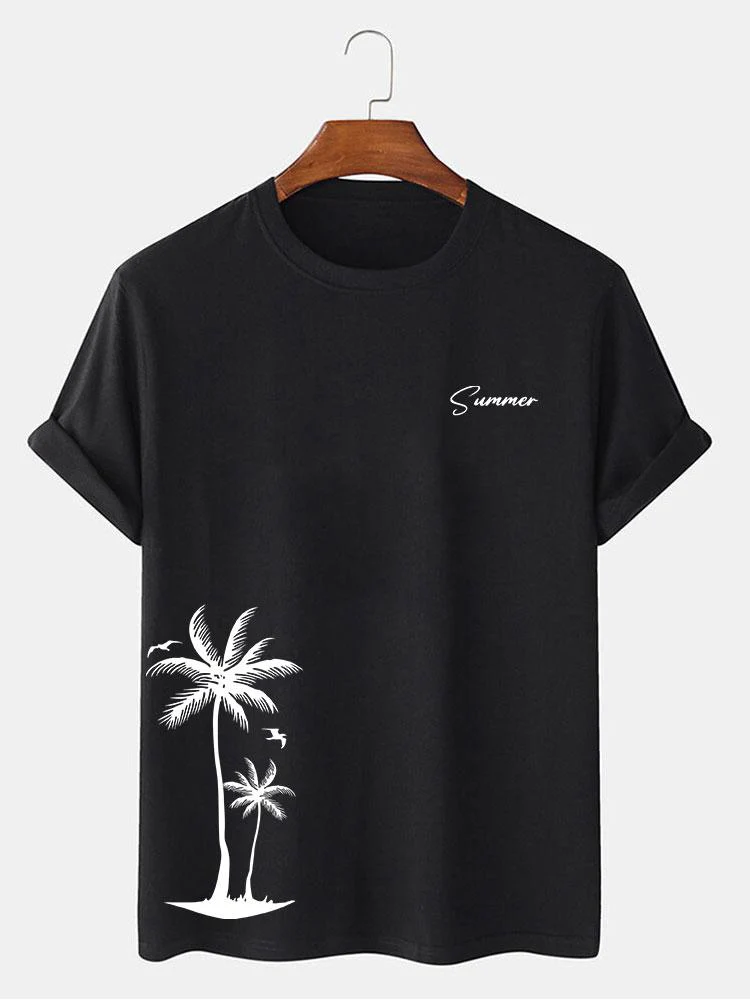 Sommer Palmenbaum Druck T-Shirt - Image 6