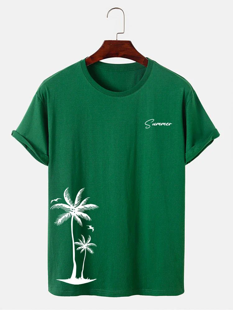 Sommer Palmenbaum Druck T-Shirt - Image 7
