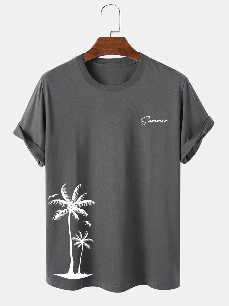 Sommer Palmenbaum Druck T-Shirt - Image 8