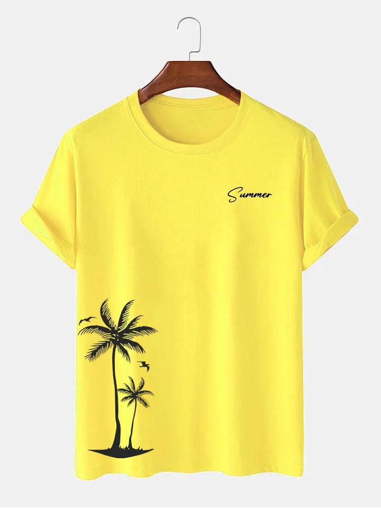 Sommer Palmenbaum Druck T-Shirt - Image 9