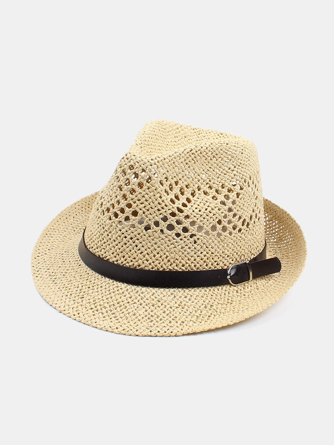 Sommer Vielseitiger Lässiger Paar Hohler Britischer Stil Strohhut
