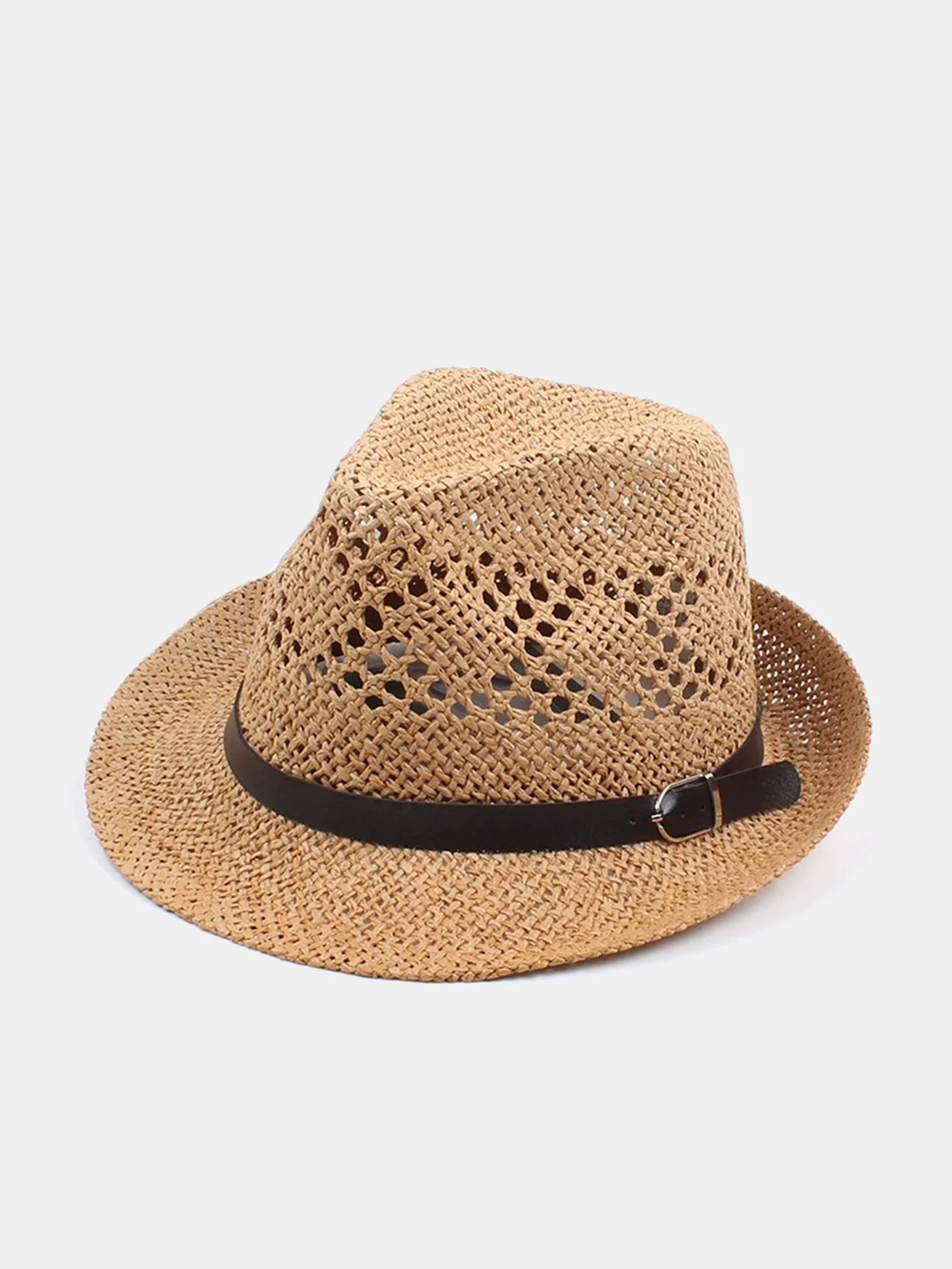 Sommer Vielseitiger Lässiger Paar Hohler Britischer Stil Strohhut - Image 4