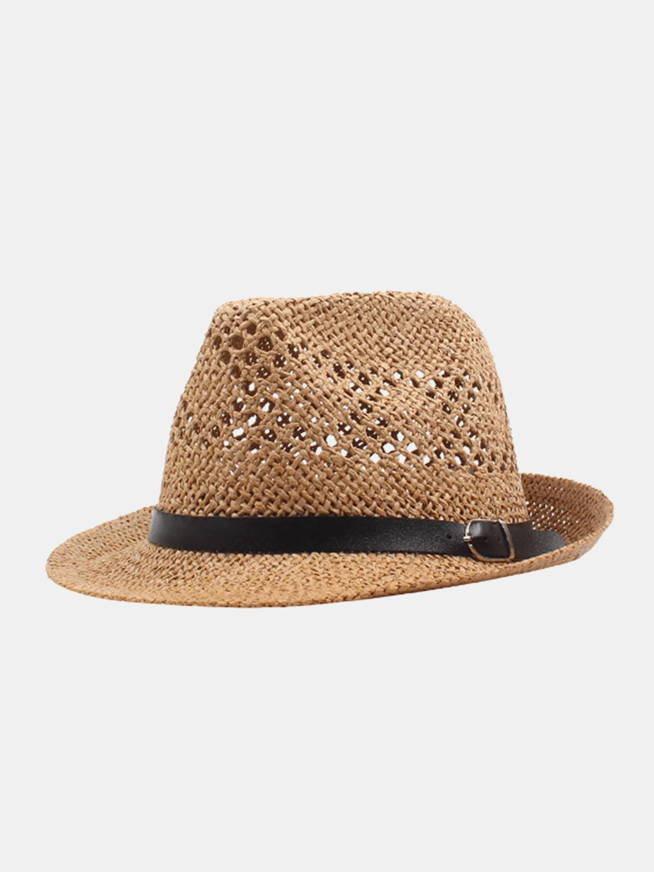 Sommer Vielseitiger Lässiger Paar Hohler Britischer Stil Strohhut - Image 5