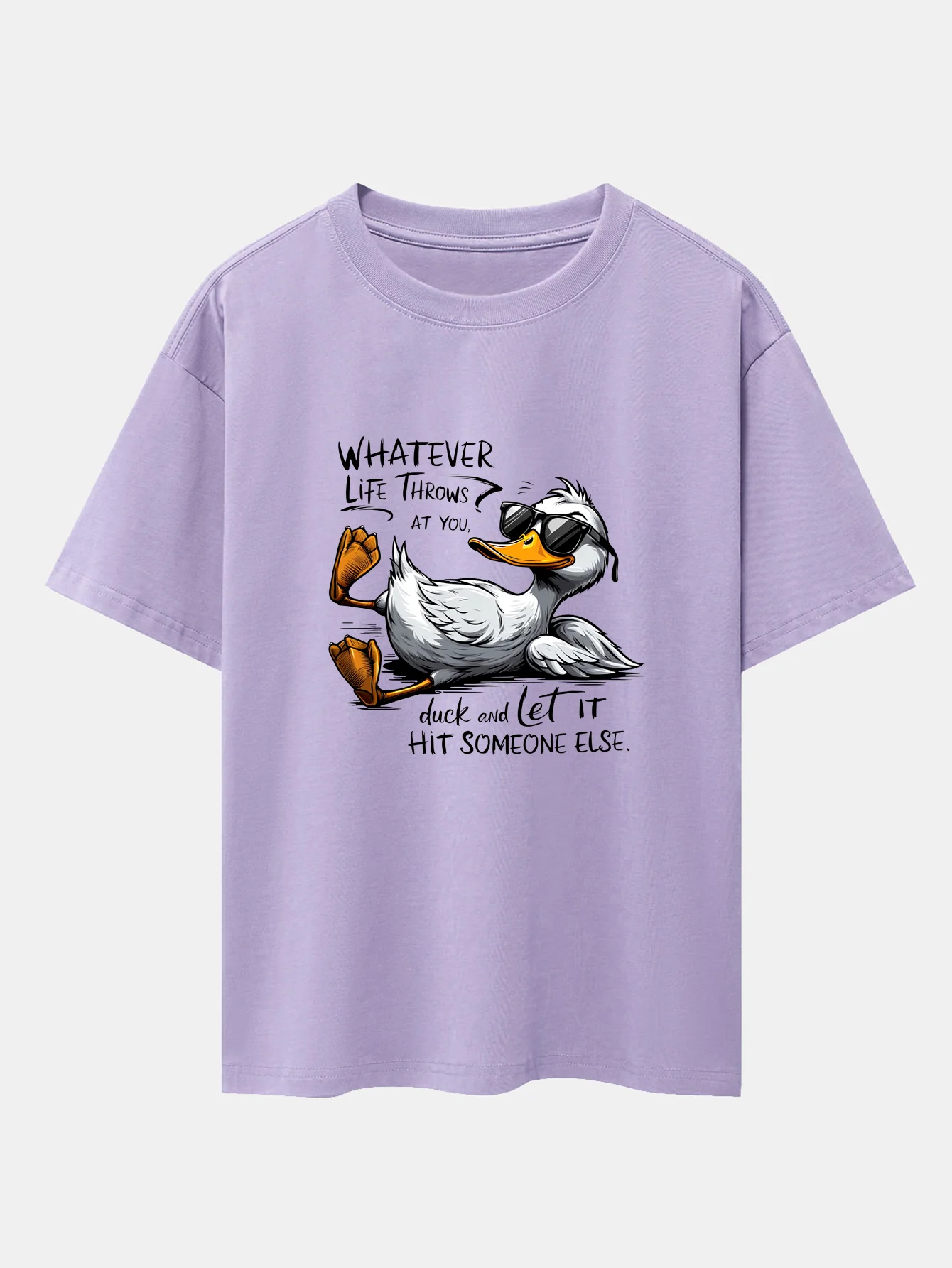 Sonnenbrillen Gans Druck Drop-Shoulder Oversize T-Shirt - Image 15