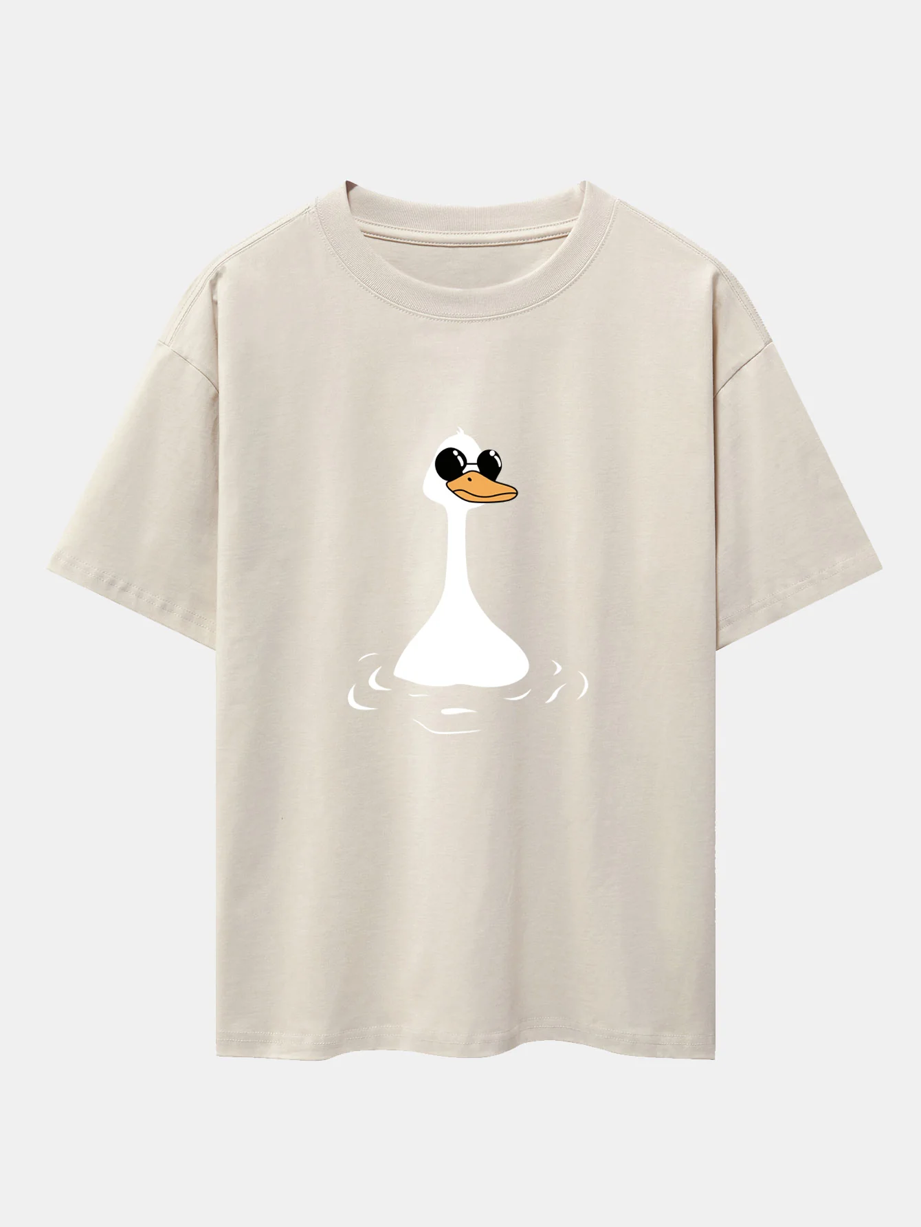Sonnenbrillen Gans Print Drop Shoulder Oversize T-Shirt - Image 11