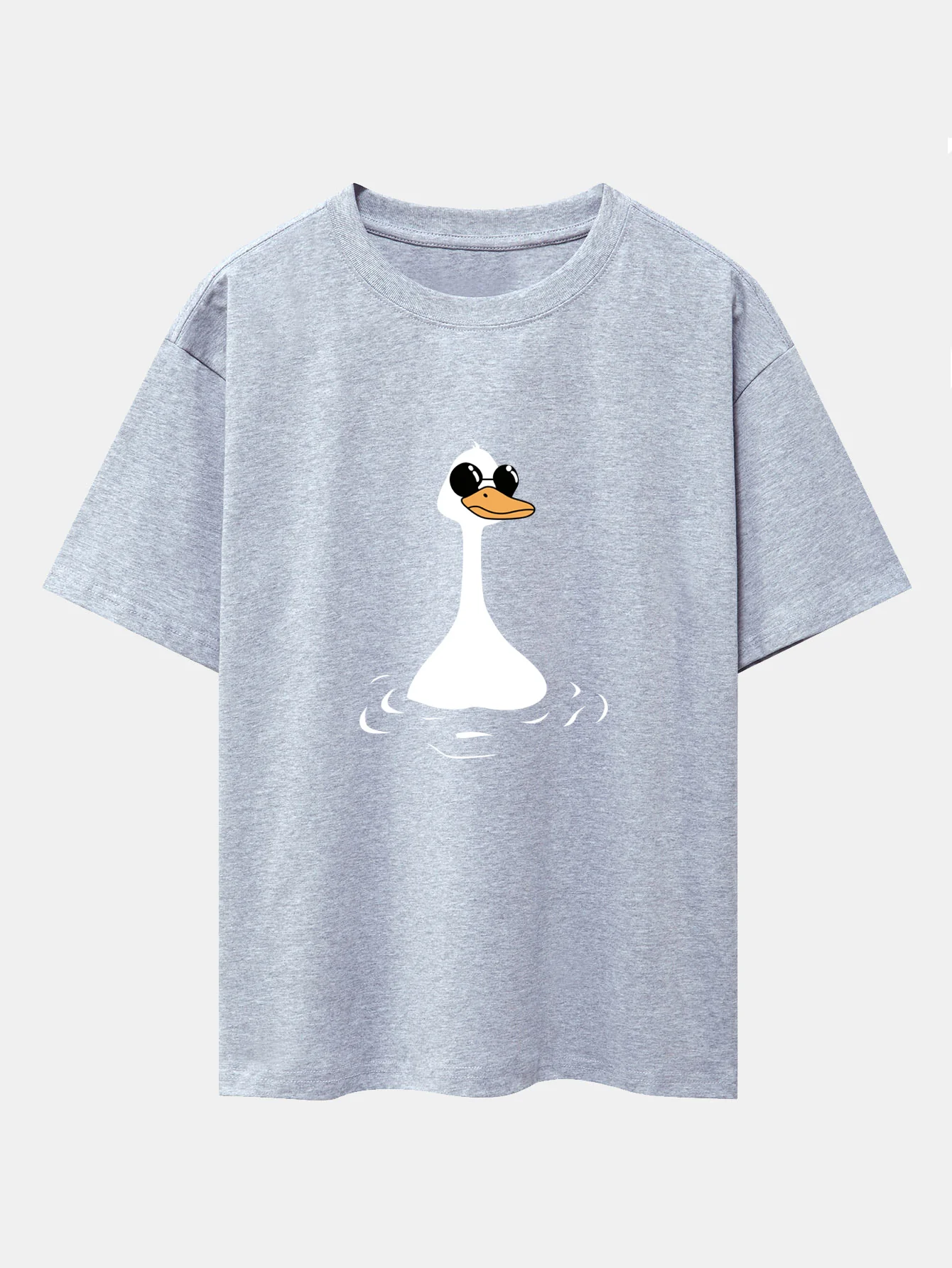 Sonnenbrillen Gans Print Drop Shoulder Oversize T-Shirt - Image 13