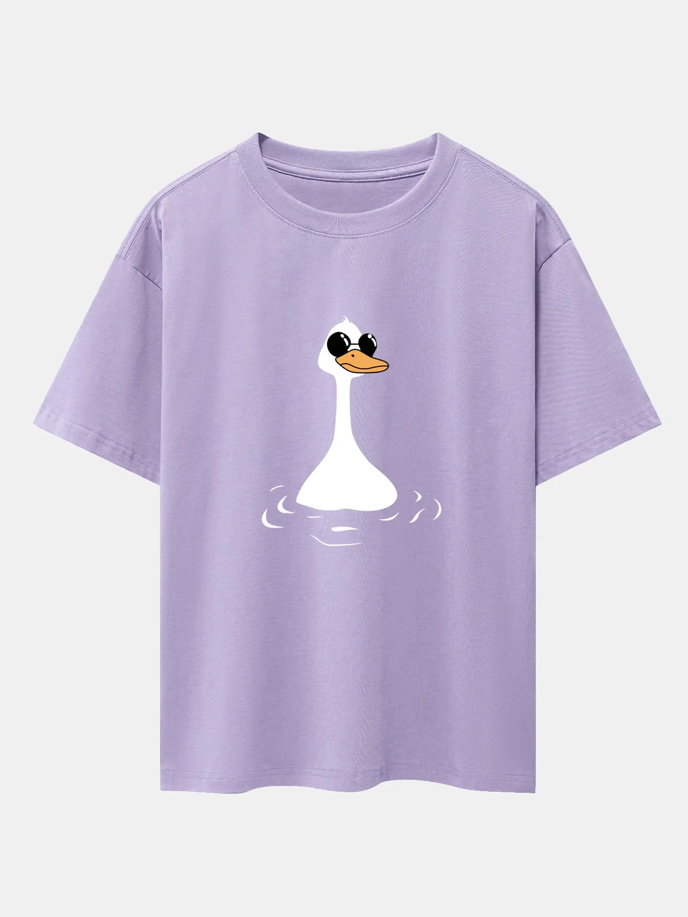 Sonnenbrillen Gans Print Drop Shoulder Oversize T-Shirt - Image 14