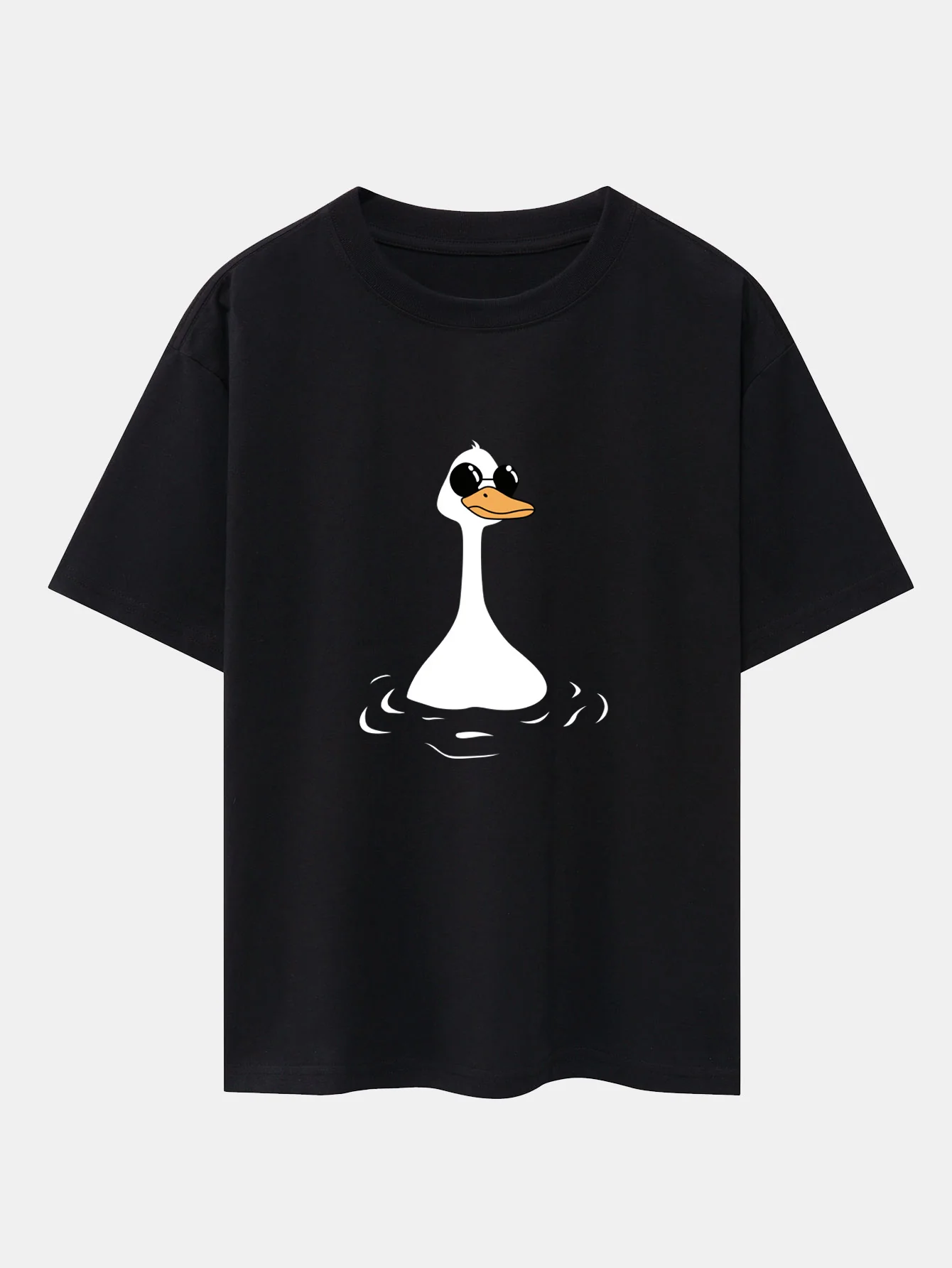Sonnenbrillen Gans Print Drop Shoulder Oversize T-Shirt - Image 2