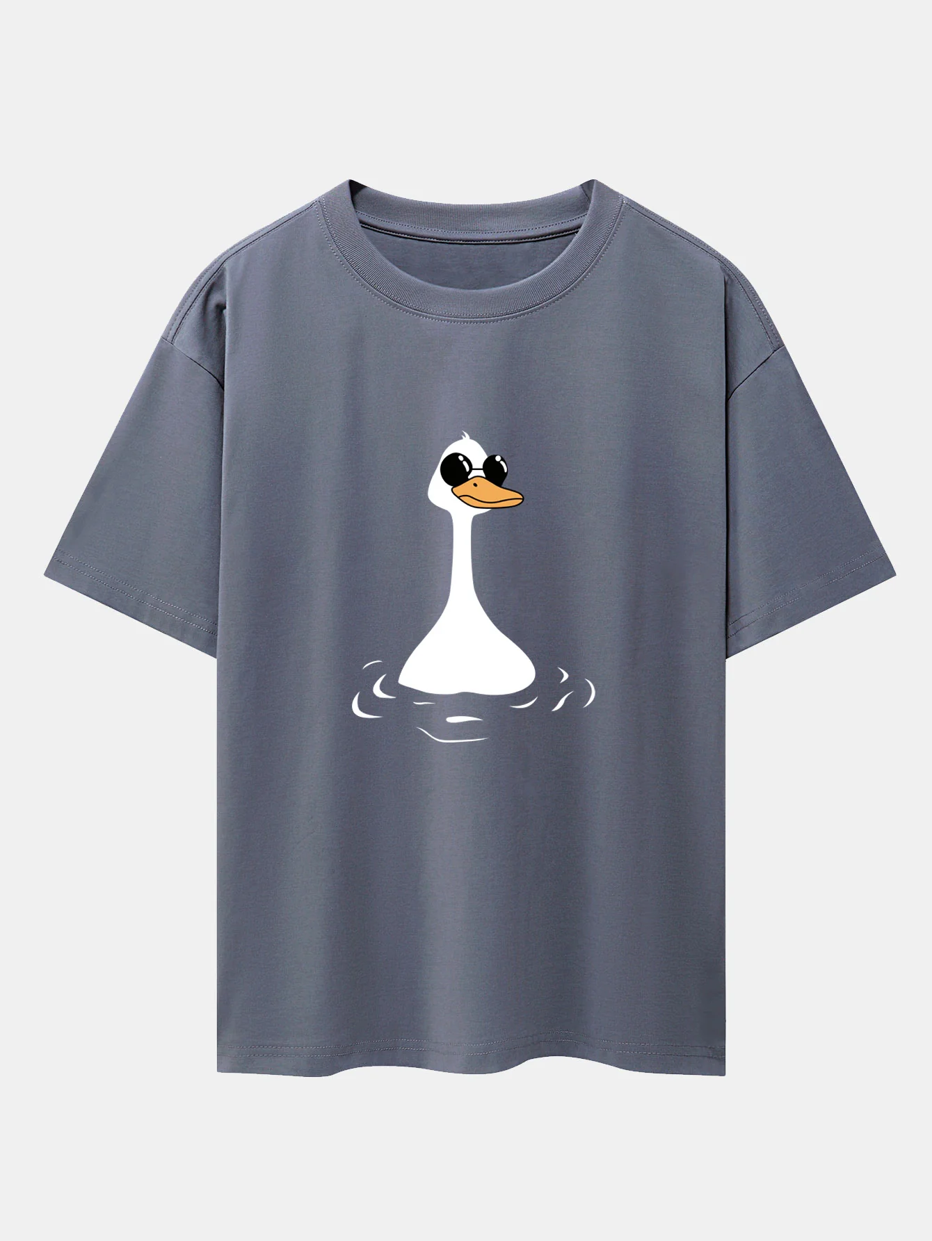 Sonnenbrillen Gans Print Drop Shoulder Oversize T-Shirt - Image 3