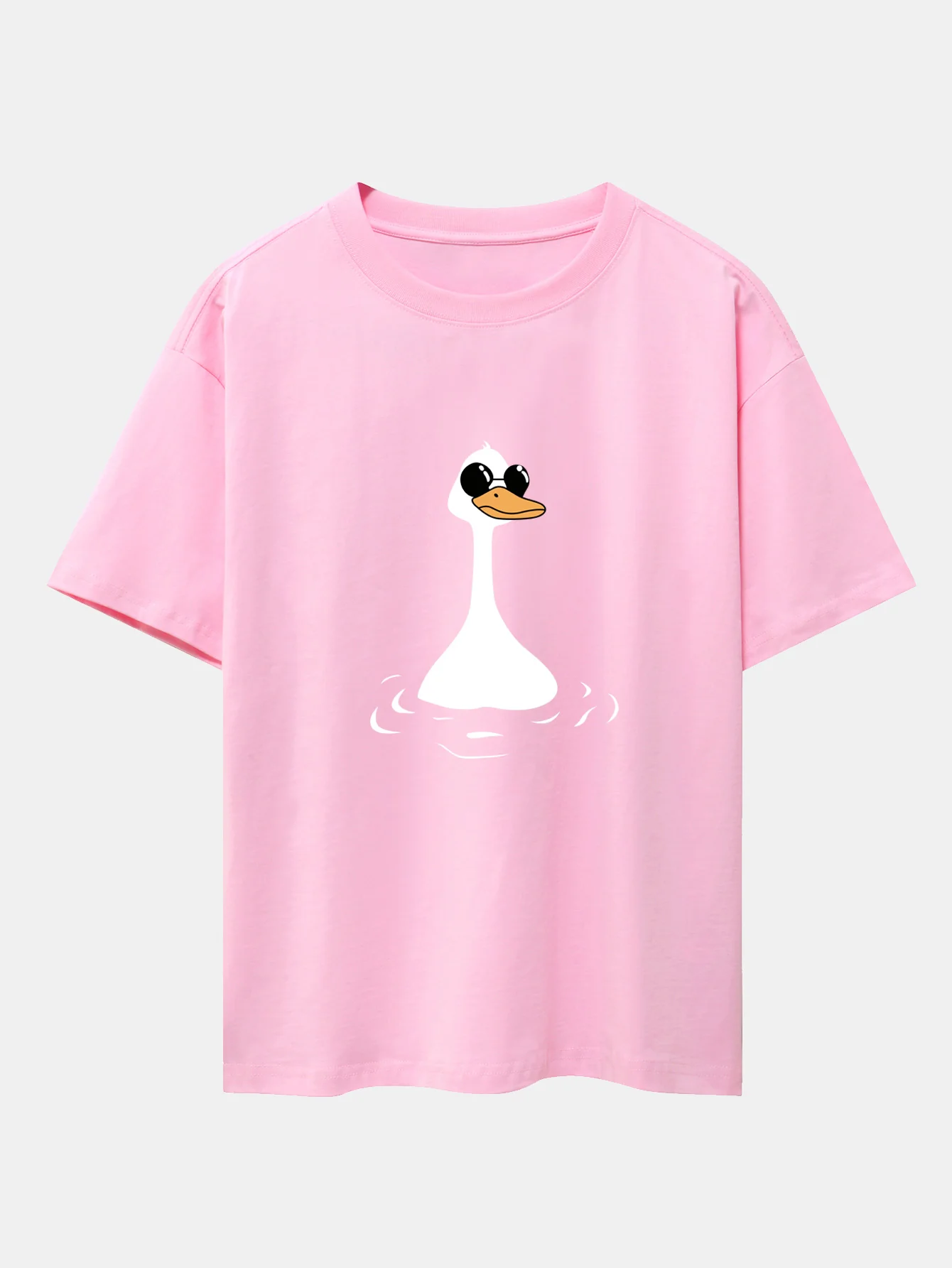 Sonnenbrillen Gans Print Drop Shoulder Oversize T-Shirt - Image 4