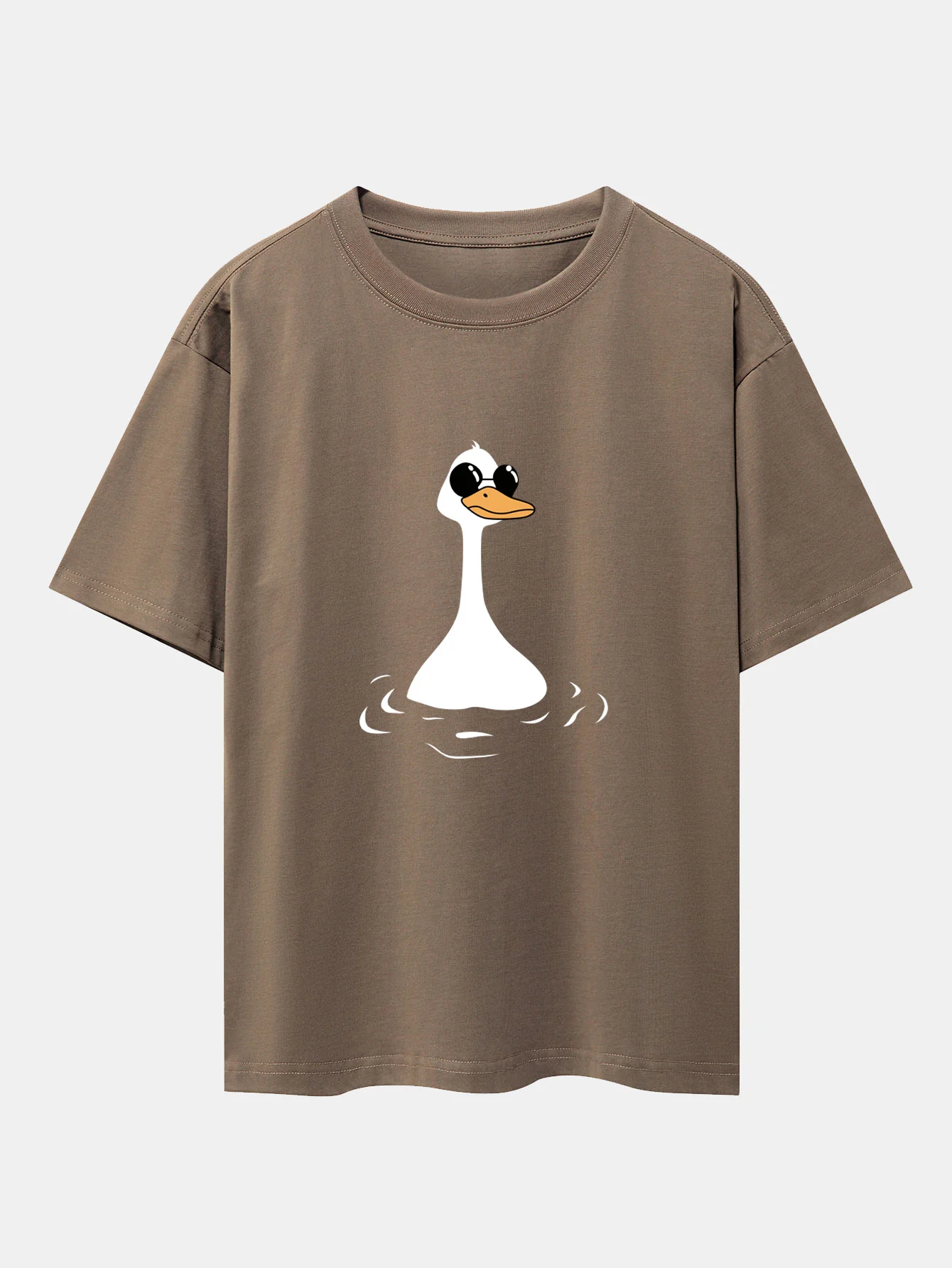 Sonnenbrillen Gans Print Drop Shoulder Oversize T-Shirt - Image 7