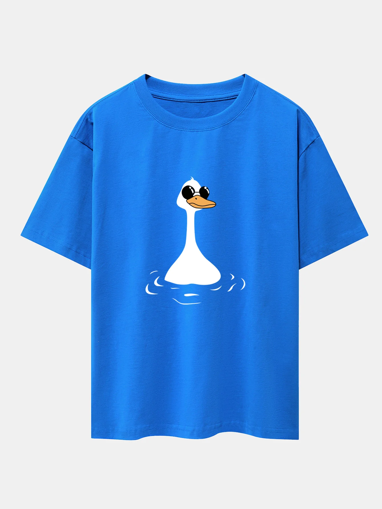 Sonnenbrillen Gans Print Drop Shoulder Oversize T-Shirt - Image 8