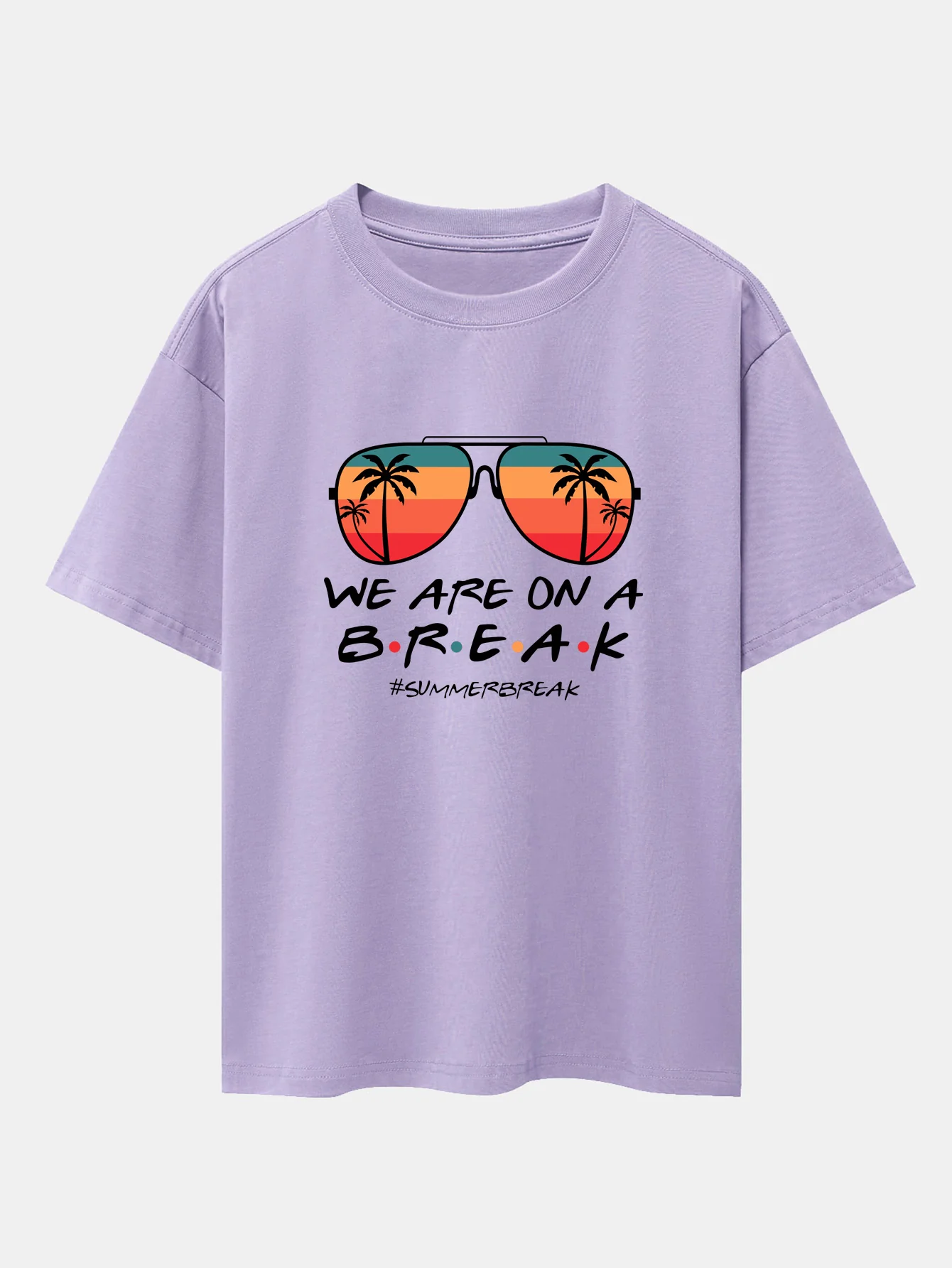 Sonnenbrille Palm Tree Print Oversize T-Shirt mit überschnittenen Schultern - Image 15