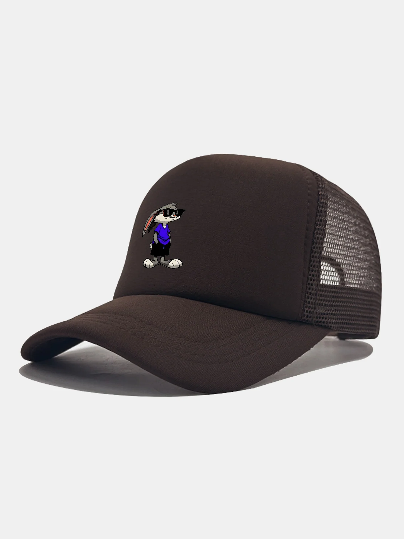 Sunglasses Rabbit Print Mesh Baseball Cap - Image 12