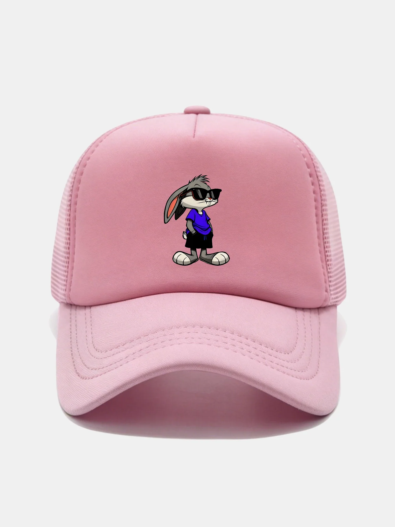 Sunglasses Rabbit Print Mesh Baseball Cap - Image 15