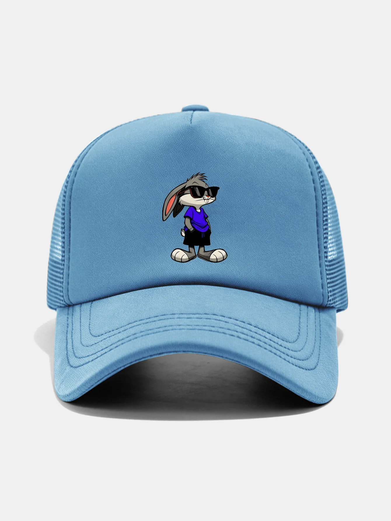 Sunglasses Rabbit Print Mesh Baseball Cap - Image 17