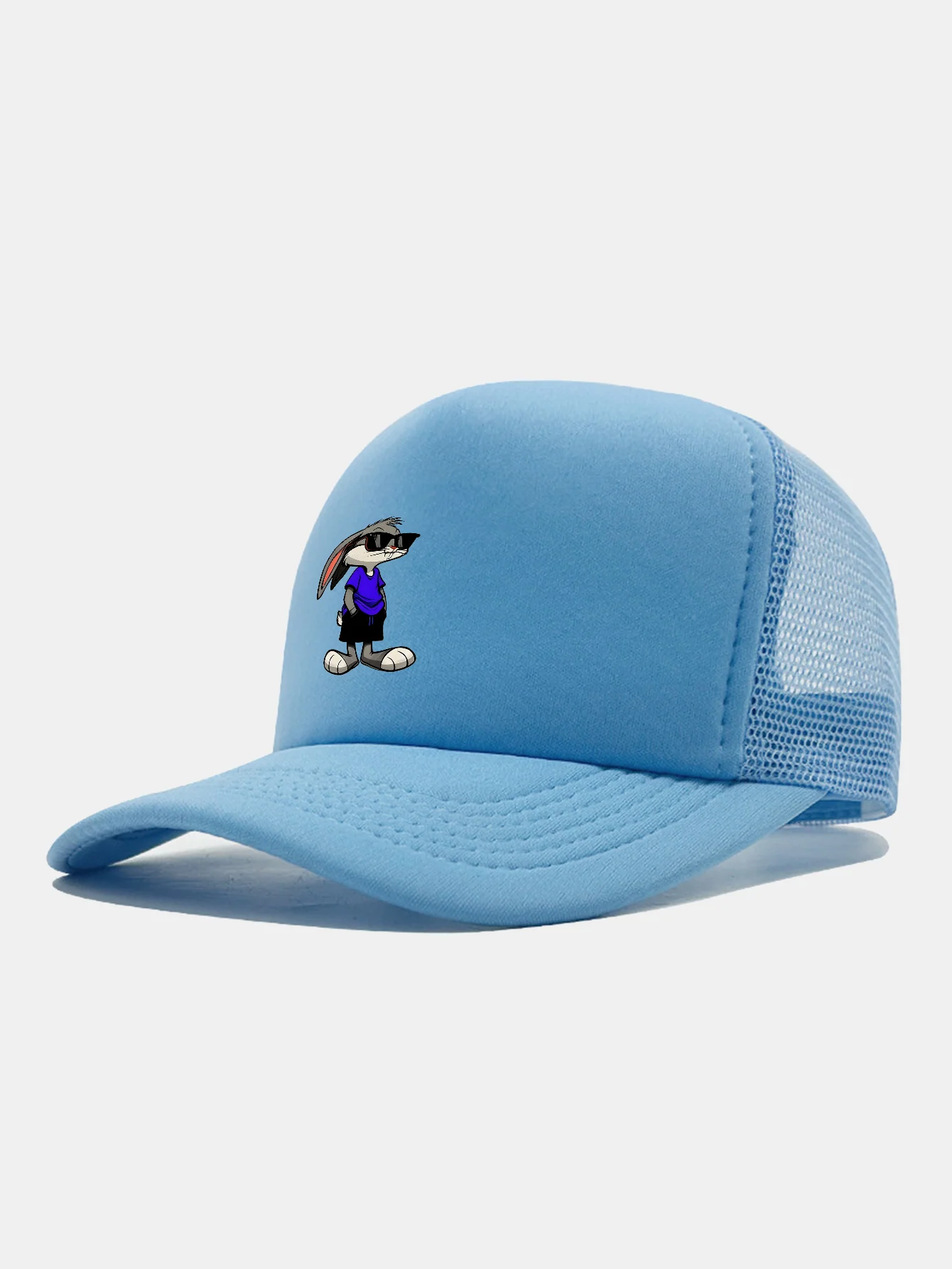 Sunglasses Rabbit Print Mesh Baseball Cap - Image 18