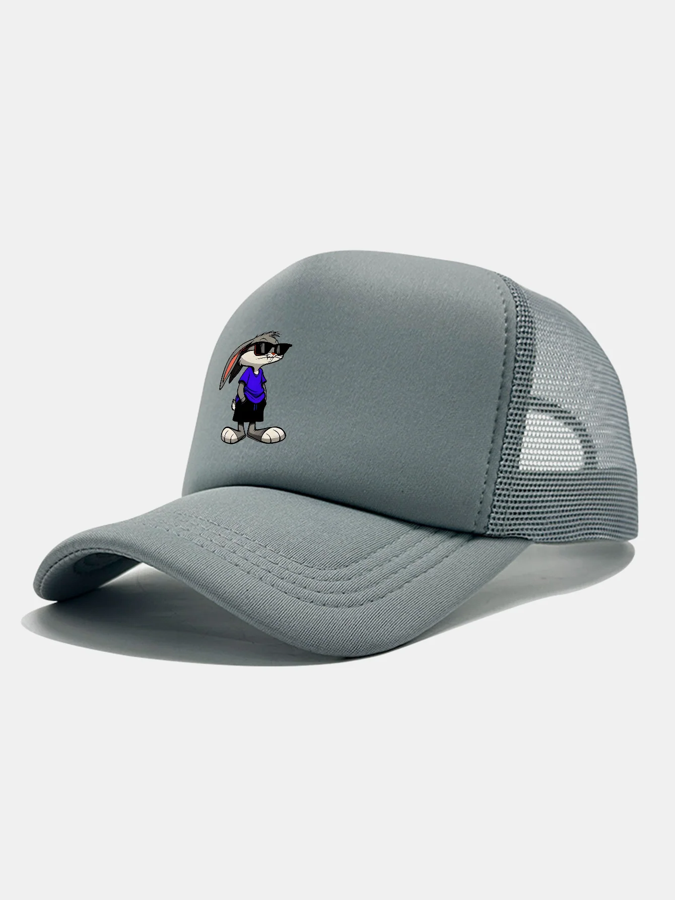 Sunglasses Rabbit Print Mesh Baseball Cap - Image 6