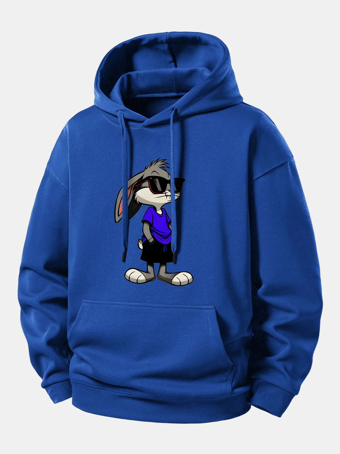 Sunglasses Rabbit Print Relax Fit Hoodie