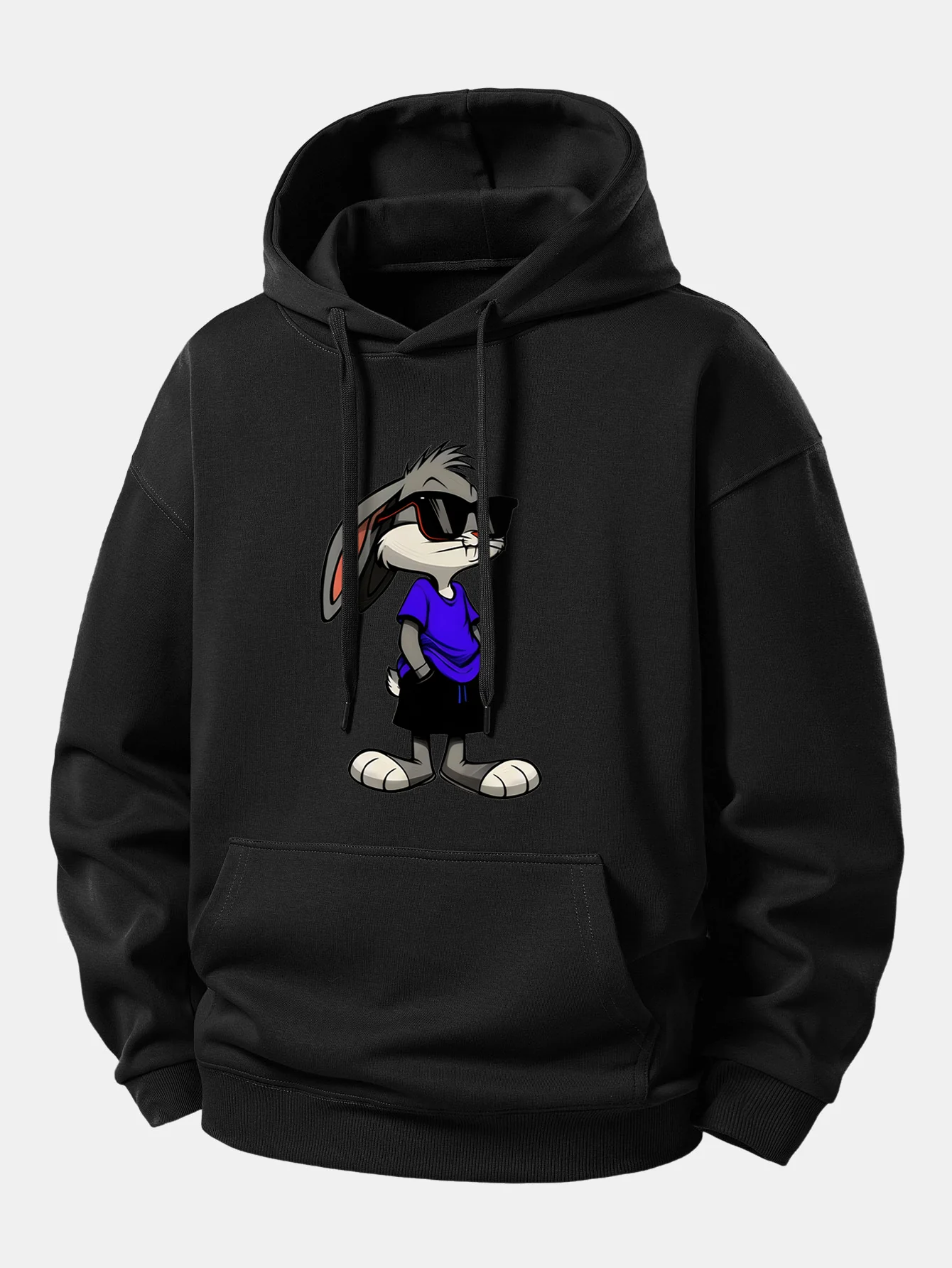 Sunglasses Rabbit Print Relax Fit Hoodie - Image 2