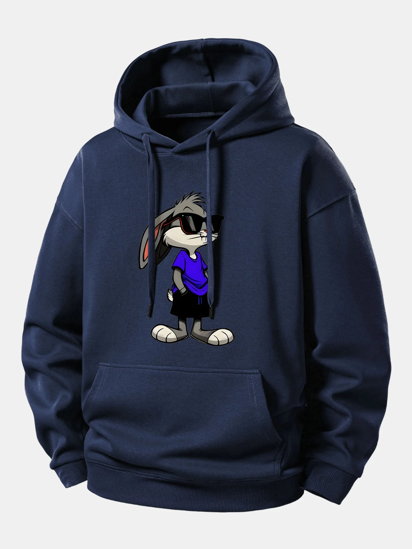 Sunglasses Rabbit Print Relax Fit Hoodie - Image 3