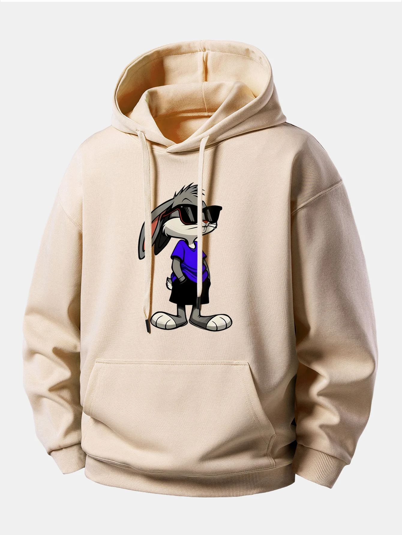 Sunglasses Rabbit Print Relax Fit Hoodie - Image 4